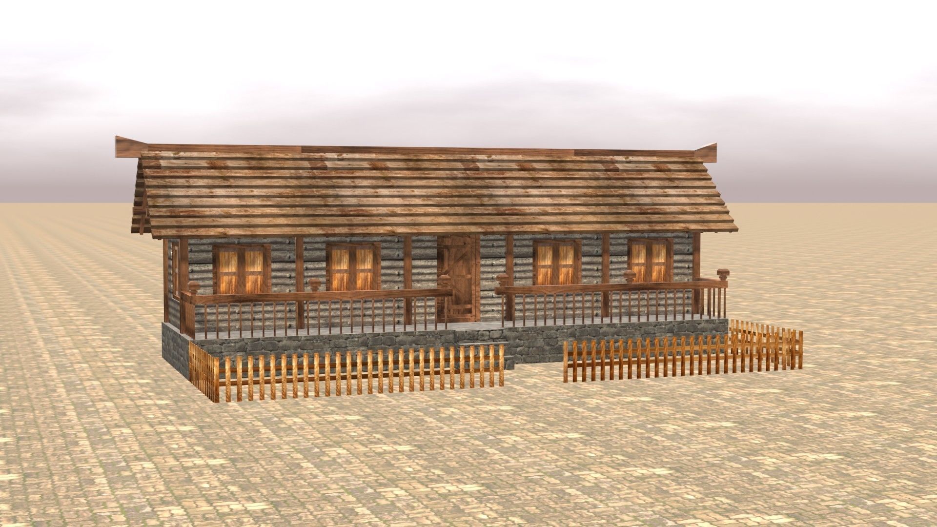 Medieval house thirteen 4 Low-poly 3D model_16