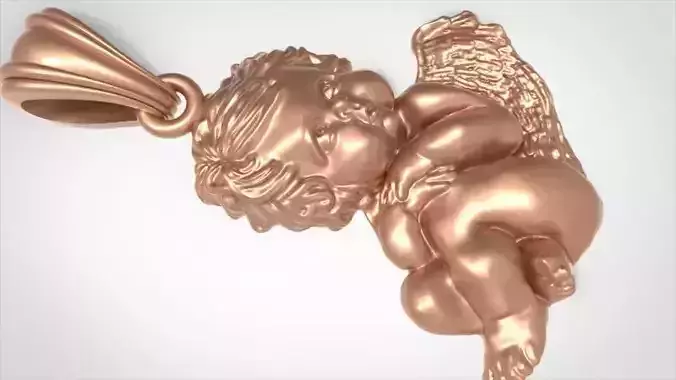 Vintage Cherub Baby Angel Heaven Wings Necklace Jewelry 3D print model Vintage Cherub Baby Angel Heaven Wings Necklace Jewelry 3D print model
