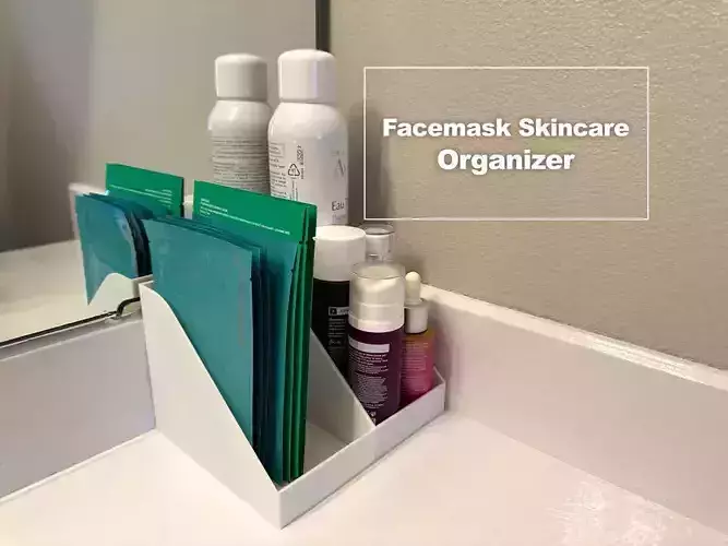Facemask skincare organizer 3D print model