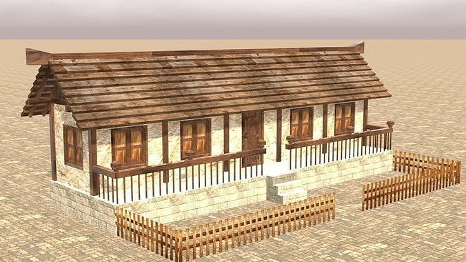 Medieval house thirteen 10 Low-poly 3D model