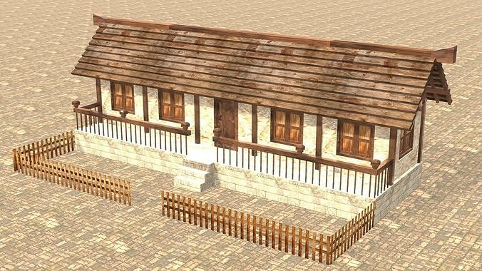 Medieval house thirteen 10 Low-poly 3D model 3