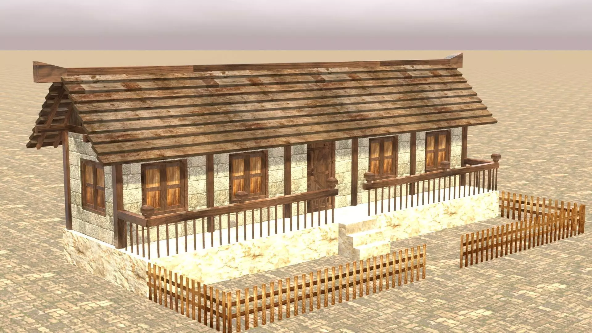 Medieval house thirteen 20 Free low-poly 3D model