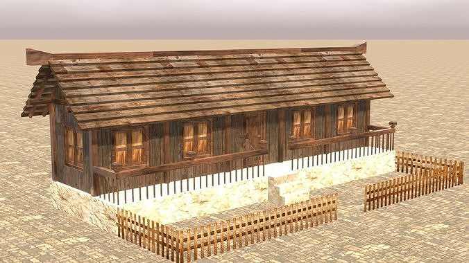Medieval house thirteen 18 Low-poly 3D model