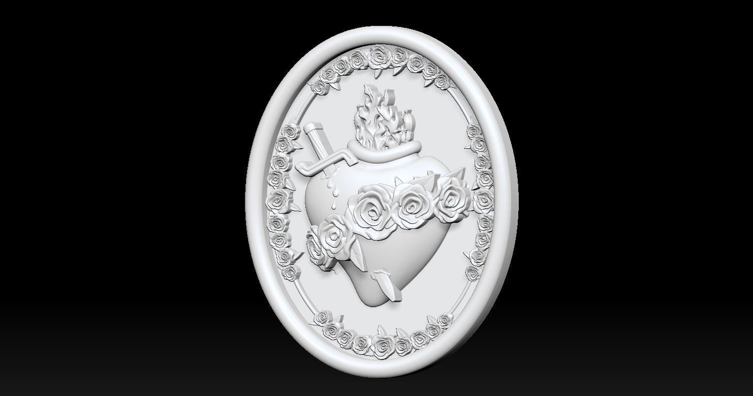  Model of the Immaculate Heart of Mary 3D print model_25