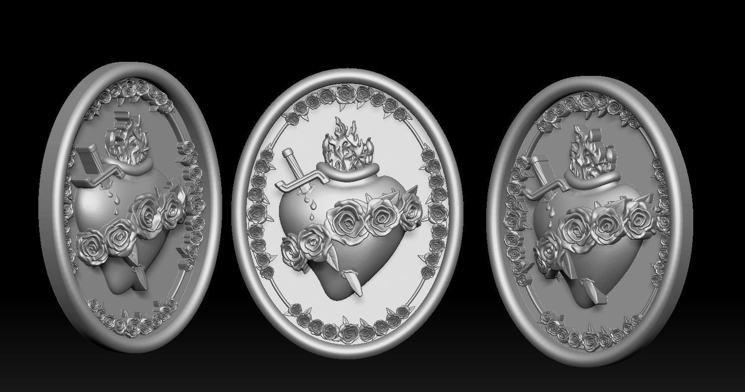  Model of the Immaculate Heart of Mary 3D print model_2