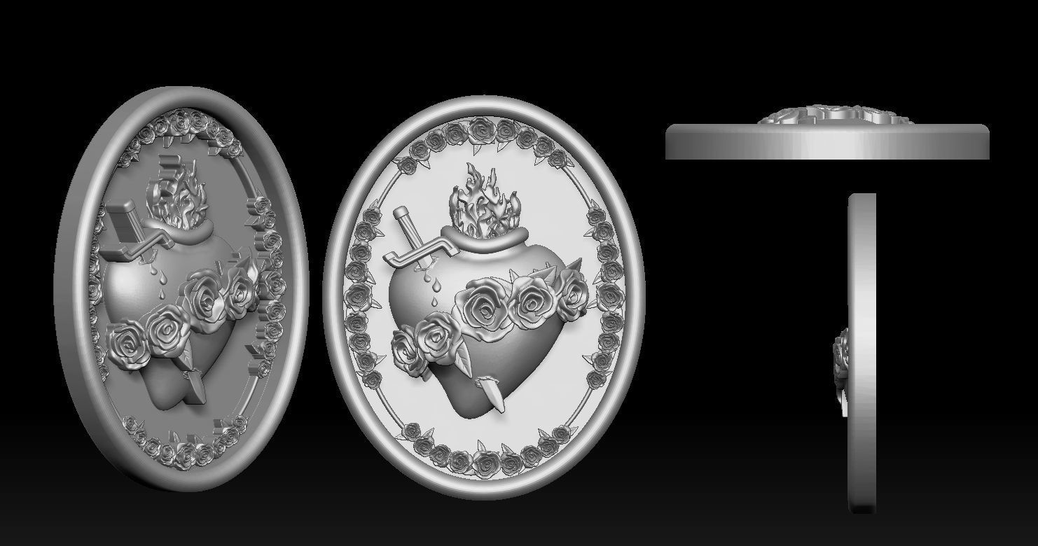  Model of the Immaculate Heart of Mary 3D print model_9