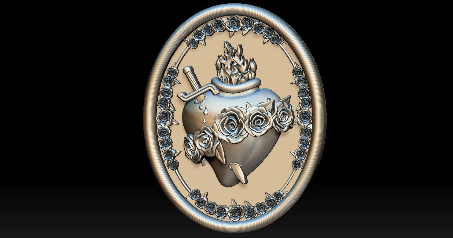  Model of the Immaculate Heart of Mary 3D print model_13