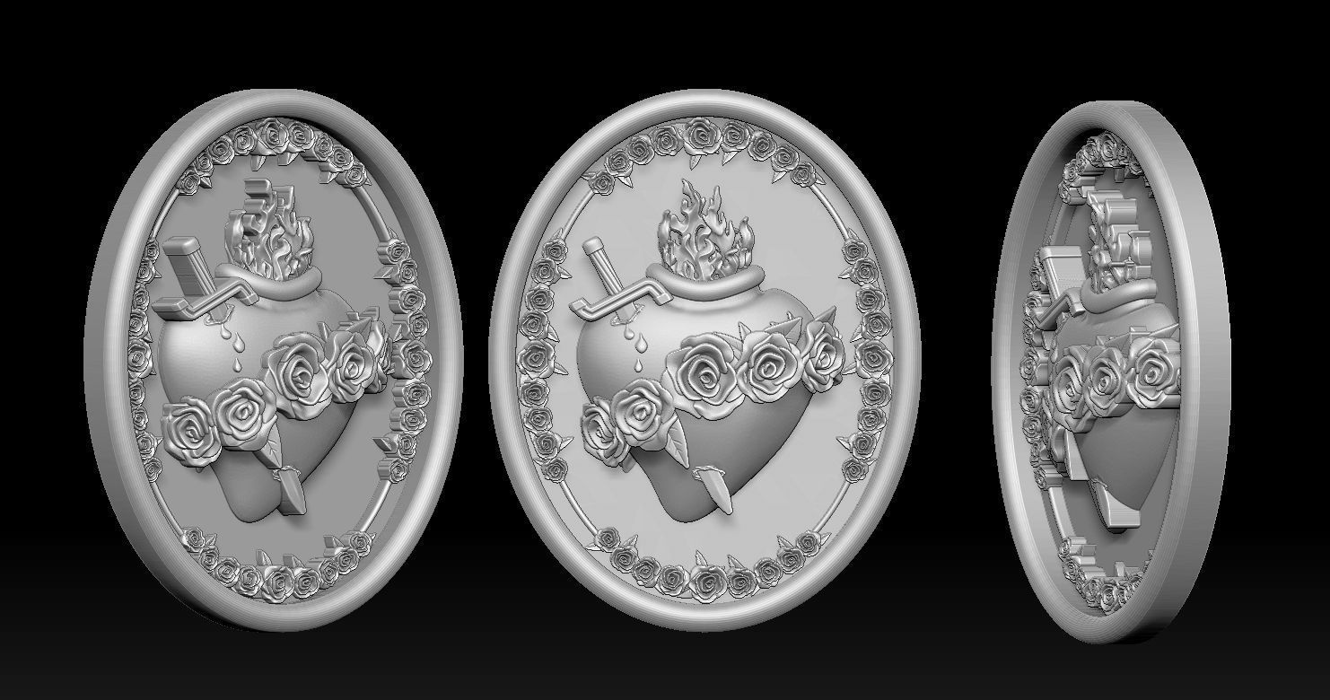  Model of the Immaculate Heart of Mary 3D print model_20