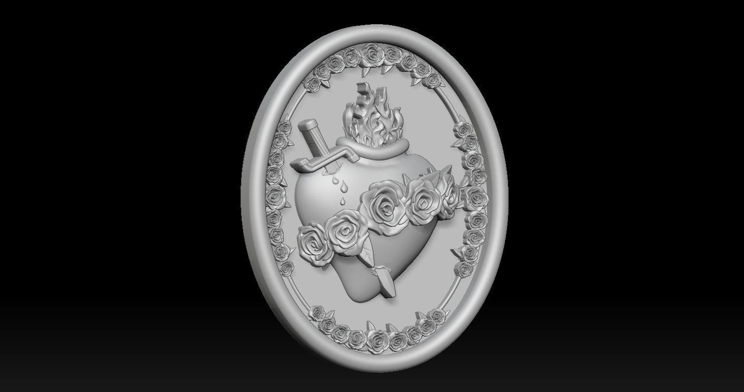  Model of the Immaculate Heart of Mary 3D print model_6