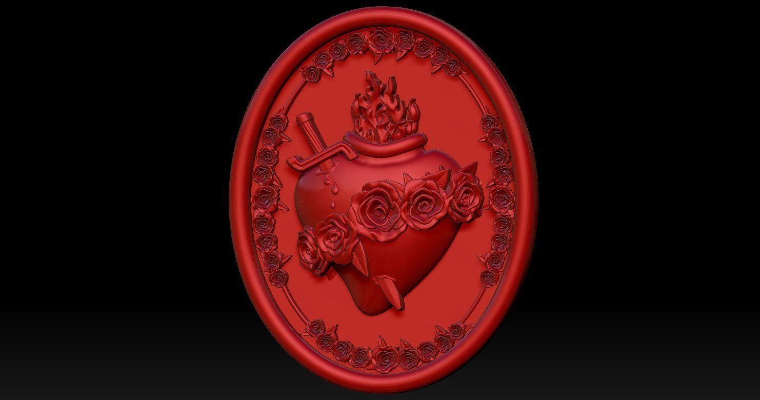  Model of the Immaculate Heart of Mary 3D print model_11