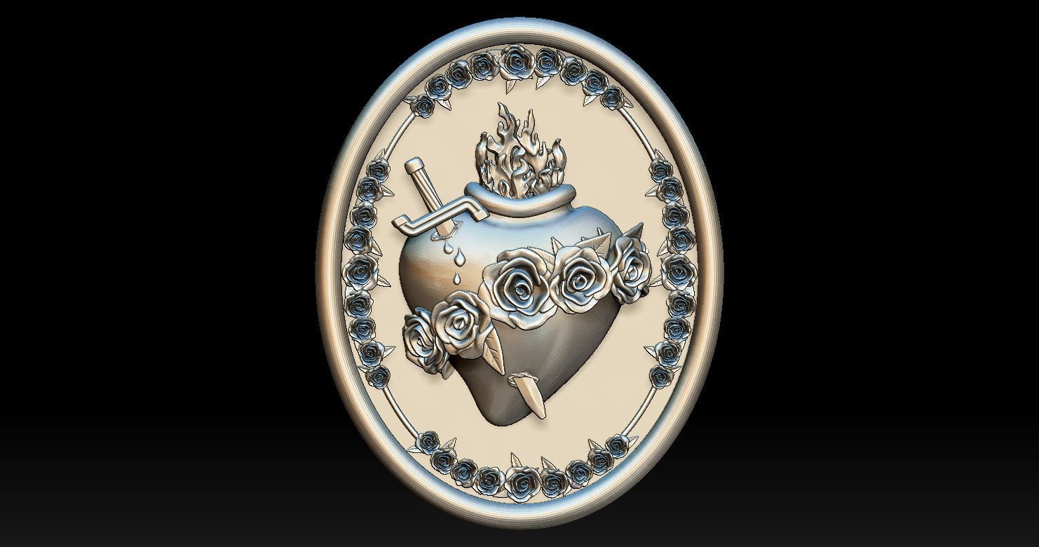  Model of the Immaculate Heart of Mary 3D print model_8