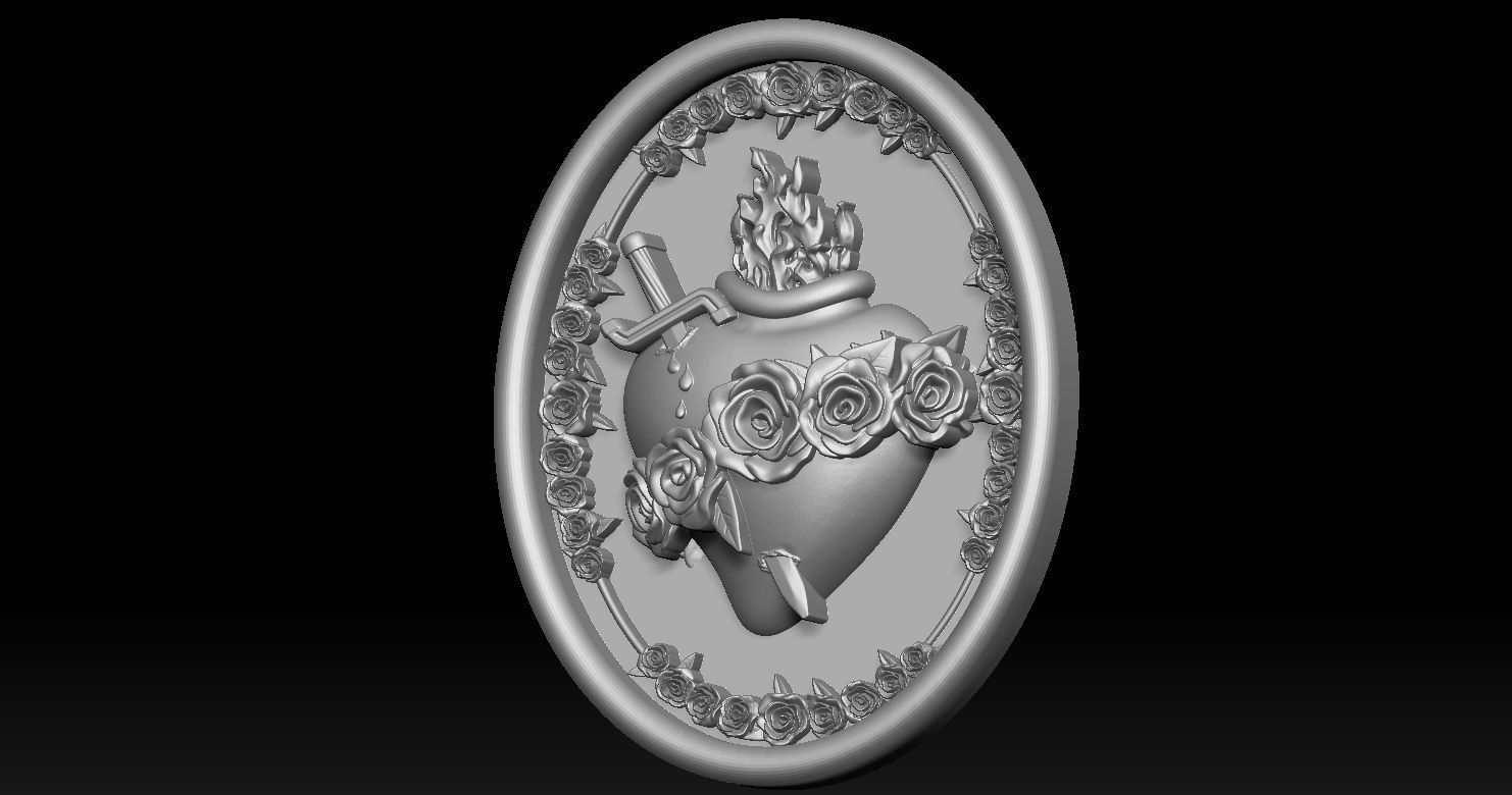  Model of the Immaculate Heart of Mary 3D print model_12