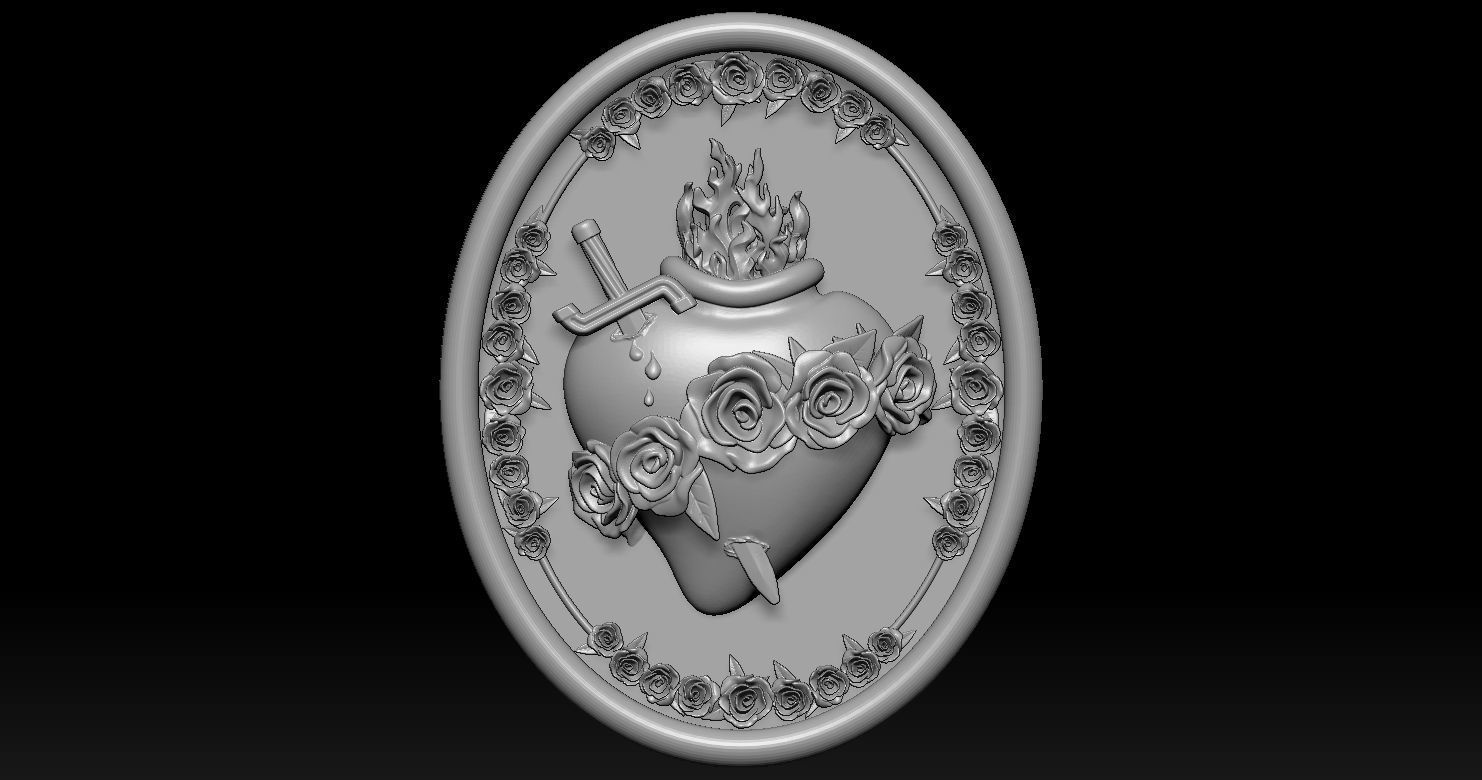  Model of the Immaculate Heart of Mary 3D print model_15