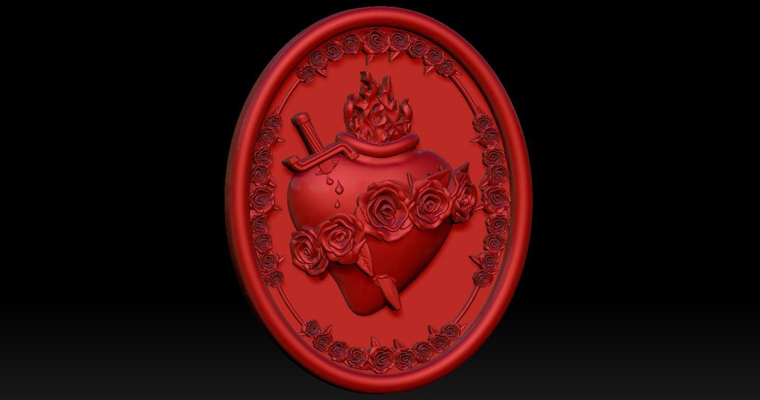  Model of the Immaculate Heart of Mary 3D print model_26