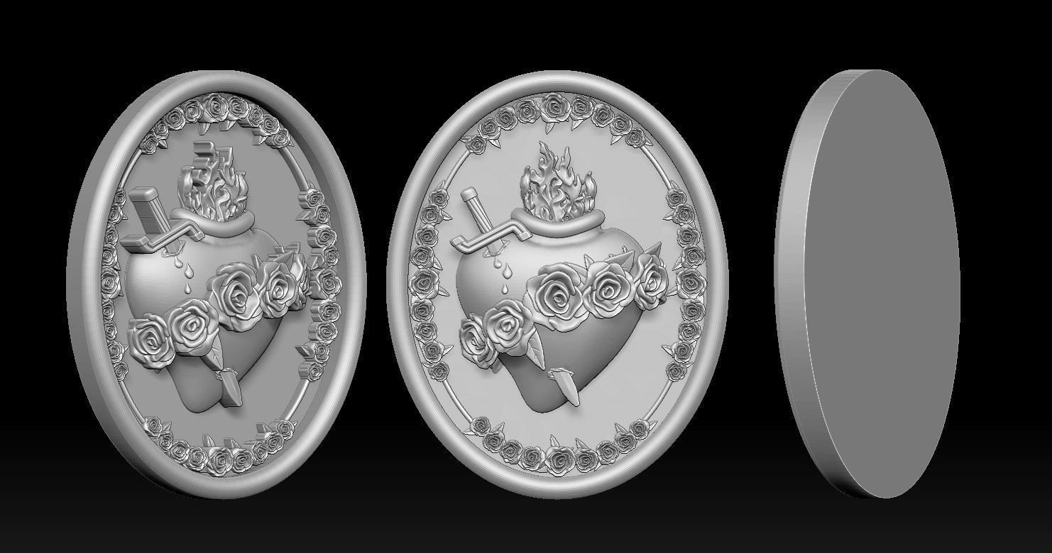  Model of the Immaculate Heart of Mary 3D print model_1