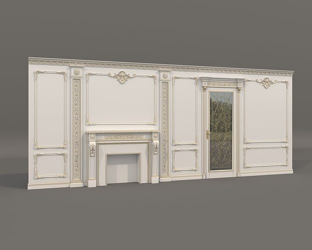 Wall Molding in Classic French style 42 3D model