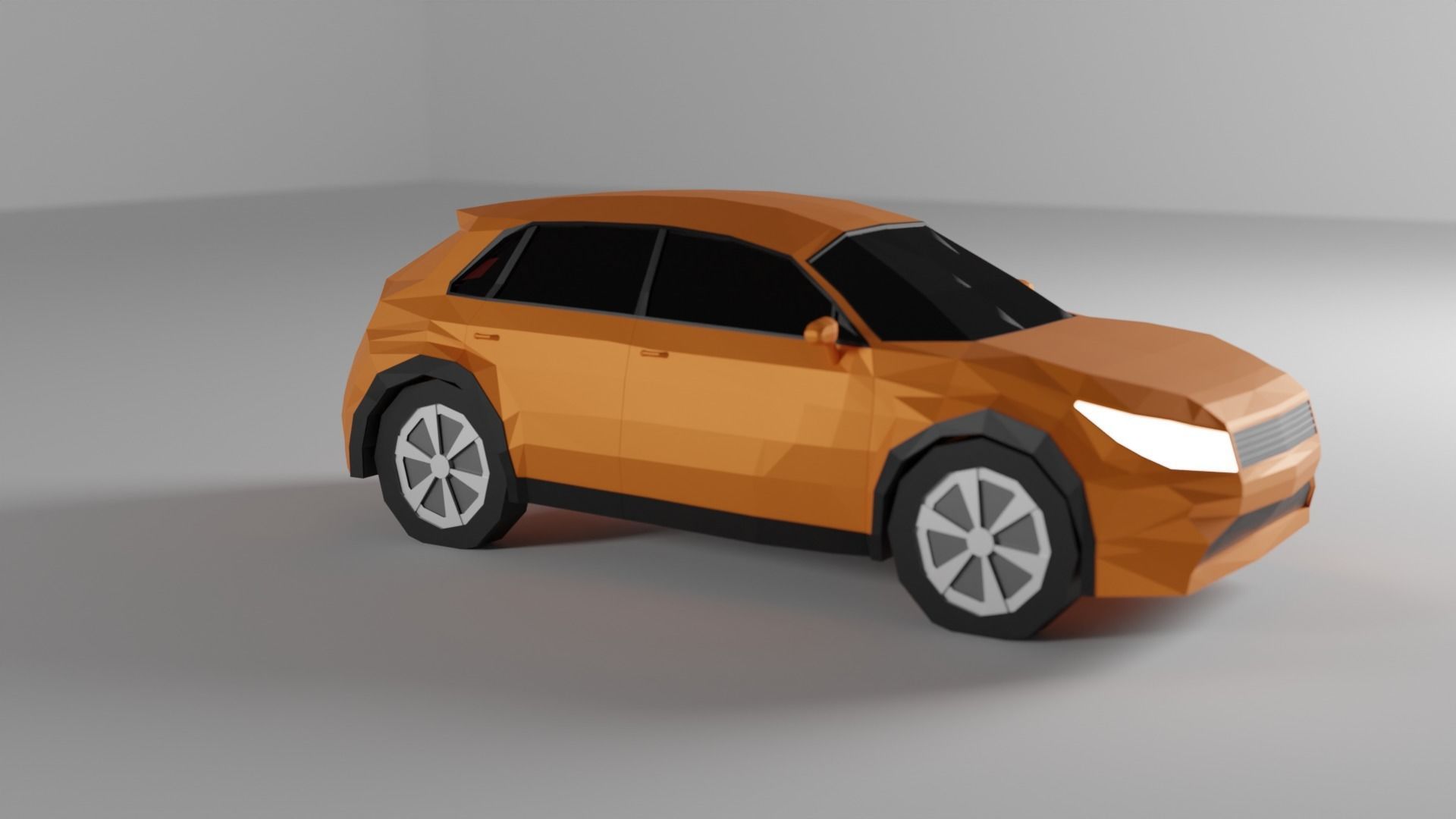 Low Poly Car Low-poly 3D model_2
