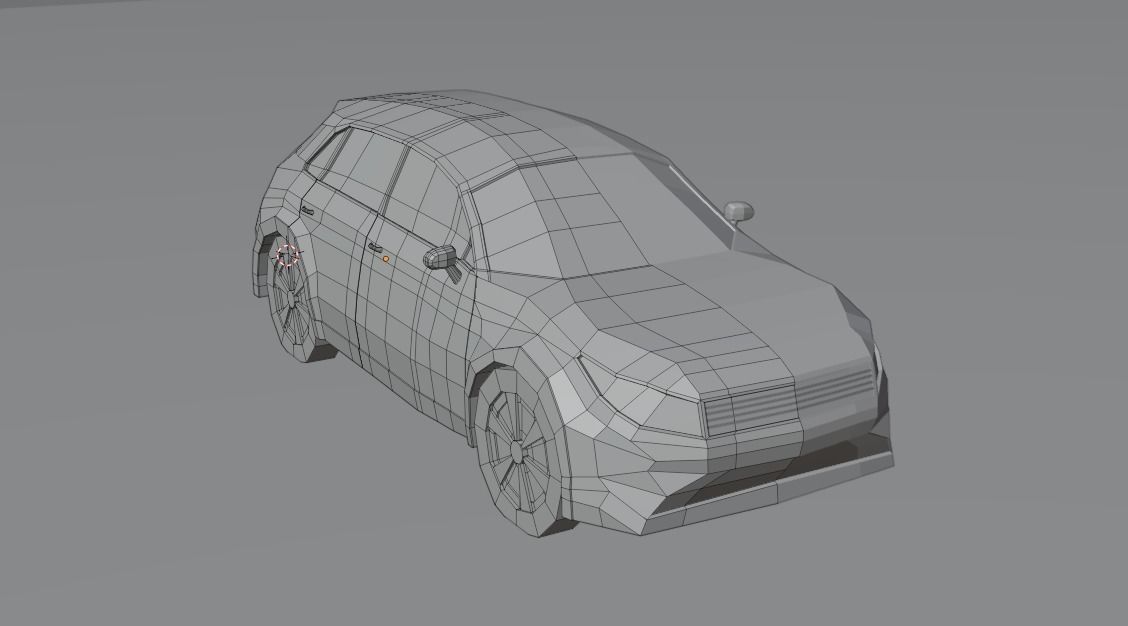 Low Poly Car Low-poly 3D model_3