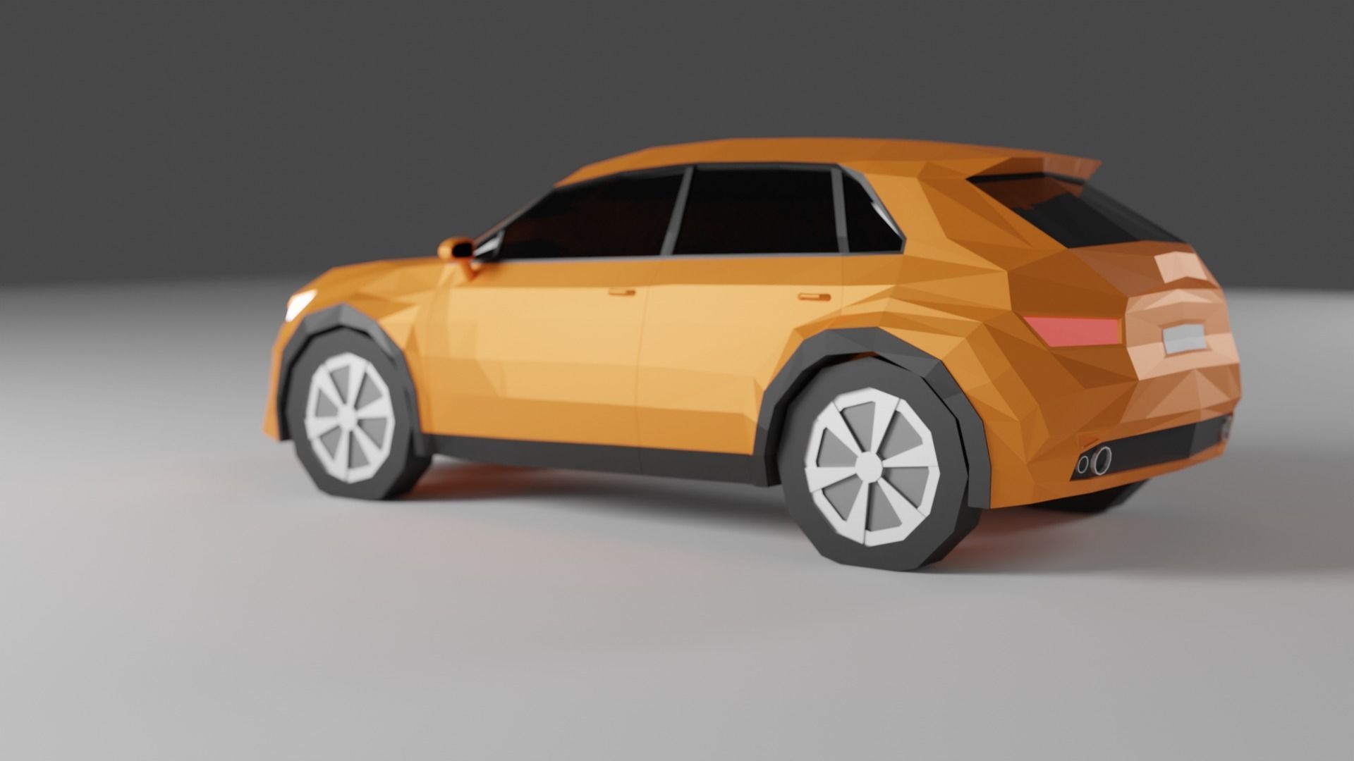 Low Poly Car Low-poly 3D model_1