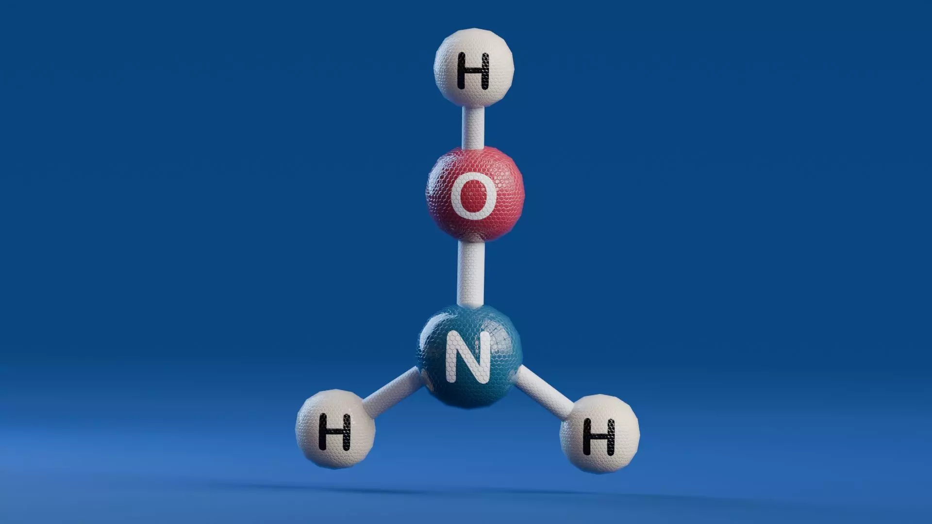 Acid and Base Molecules - Hydroxylamine Low-poly 3D model