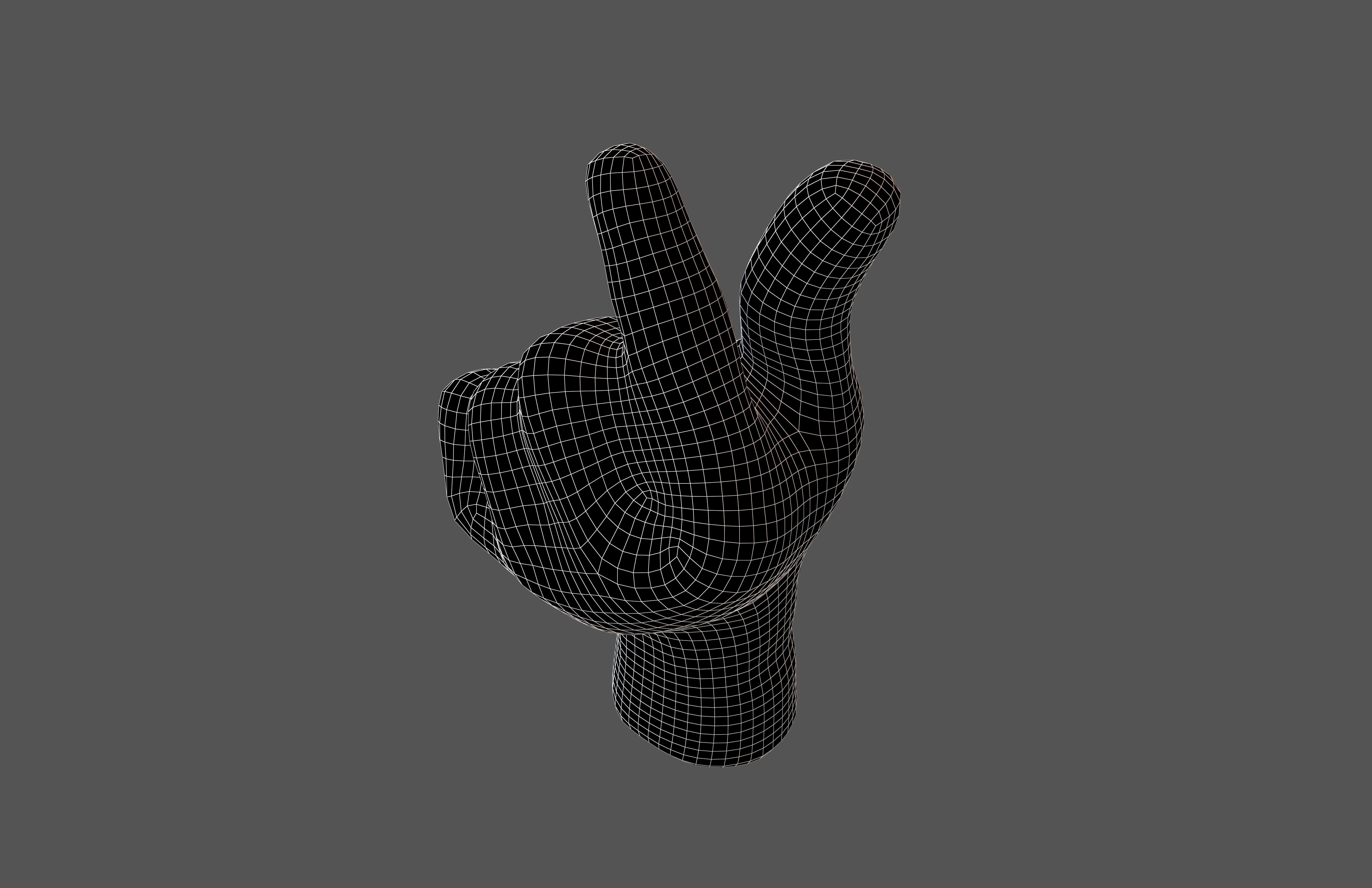 Hands Showing Heart Icon V1 001 Low-poly 3D model_6