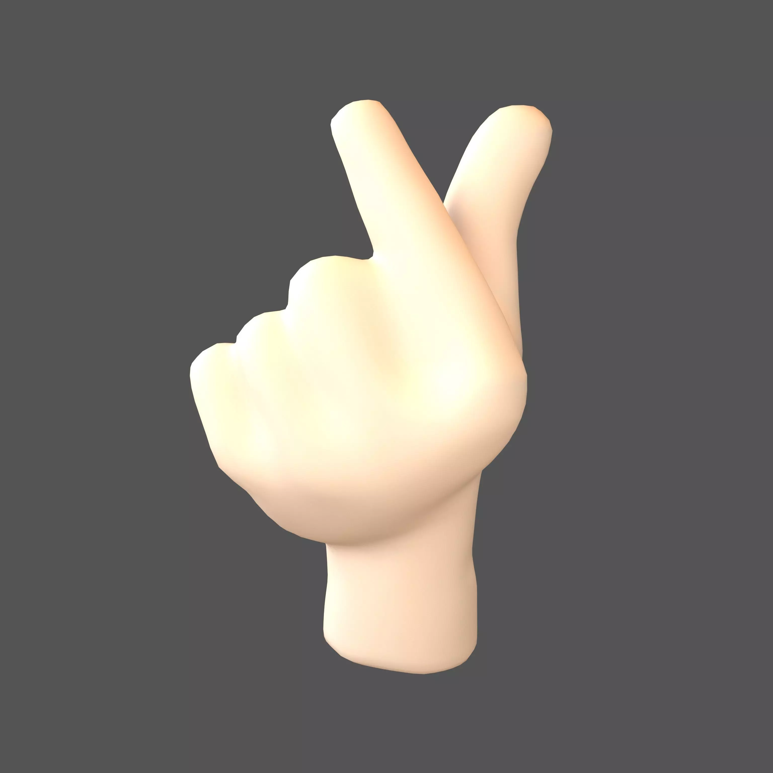 Hands Showing Heart Icon V1 001 Low-poly 3D model_0