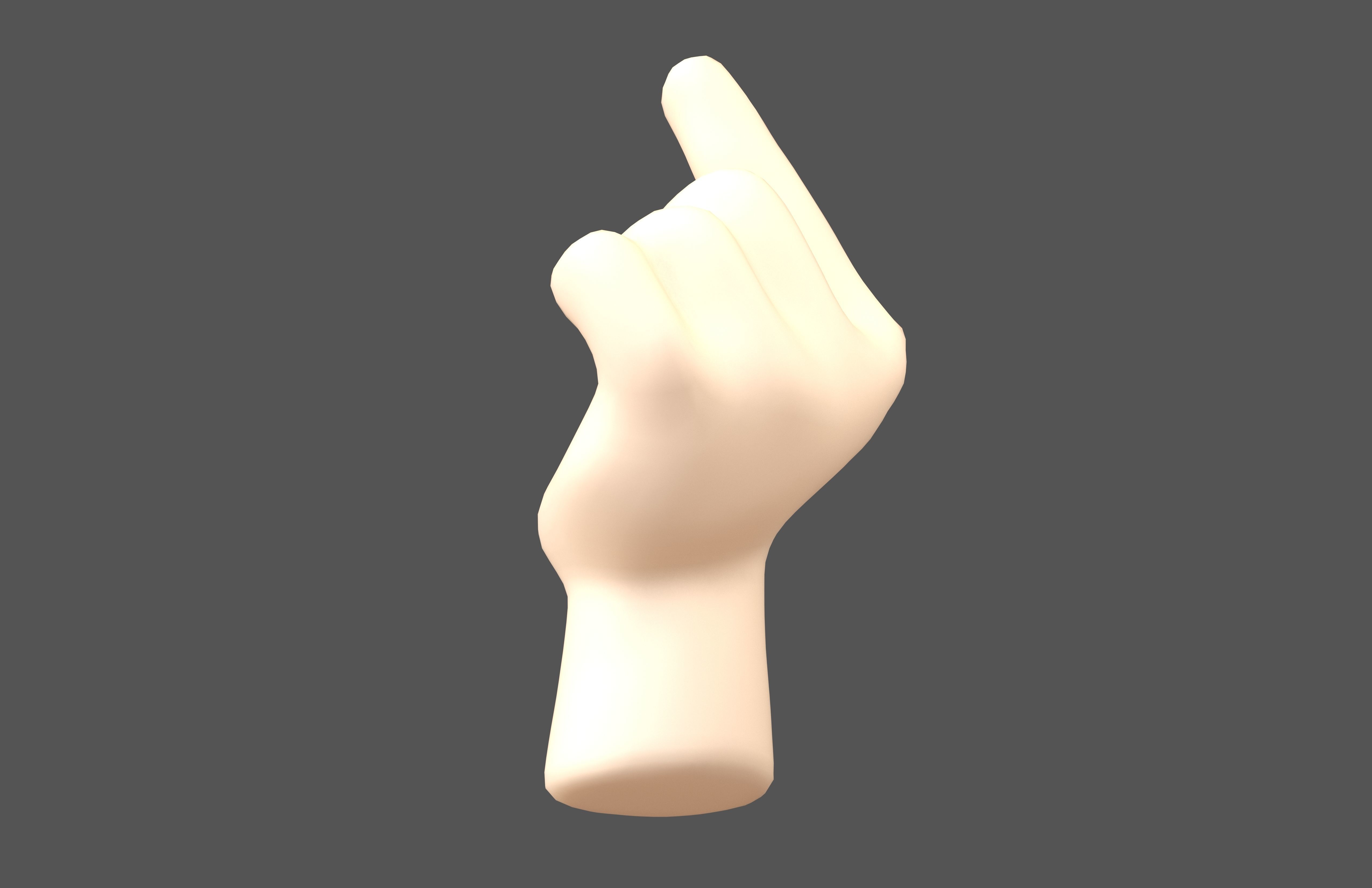 Hands Showing Heart Icon V1 001 Low-poly 3D model_1