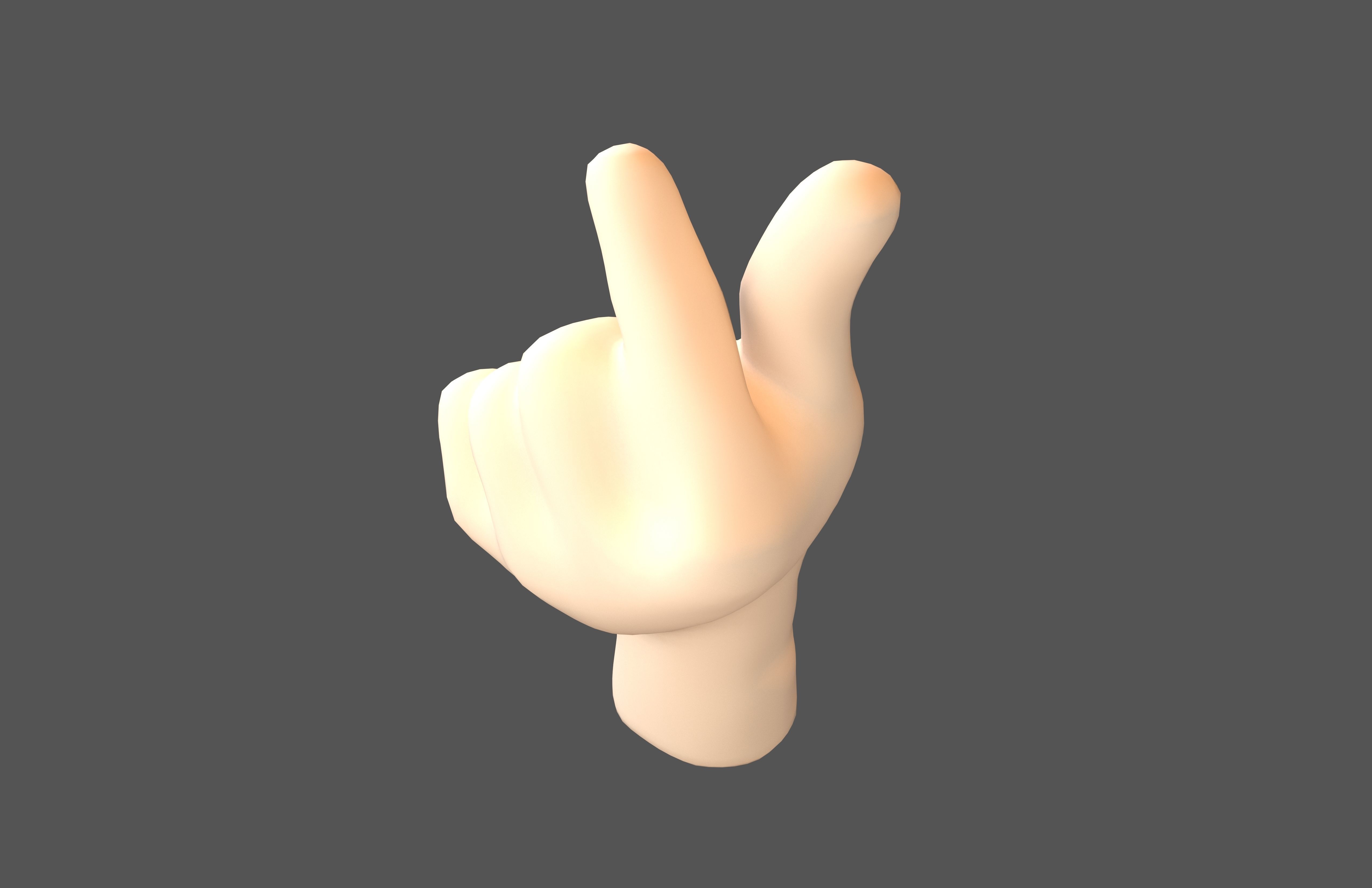 Hands Showing Heart Icon V1 001 Low-poly 3D model_3