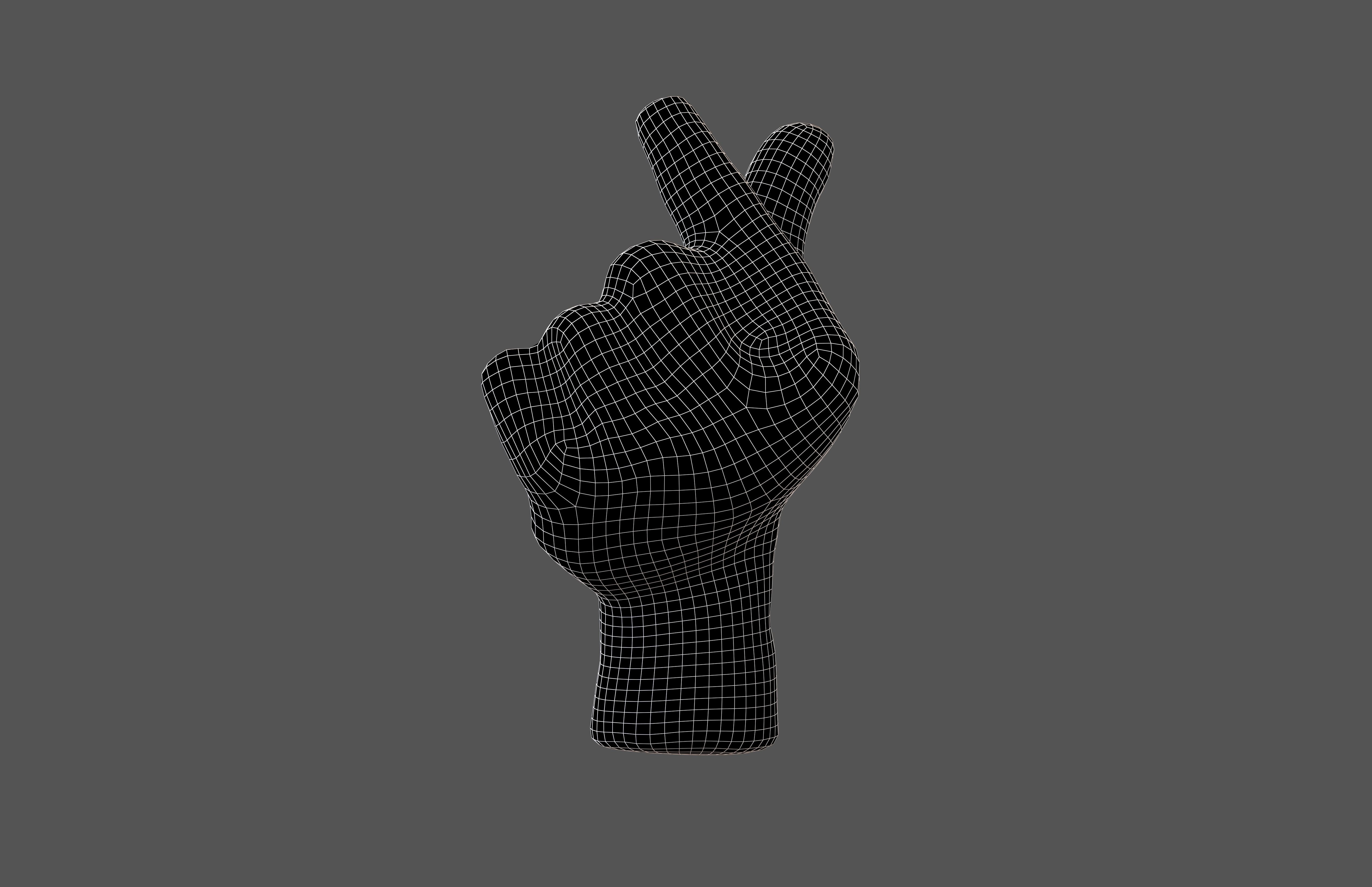 Hands Showing Heart Icon V1 002 Low-poly 3D model_5