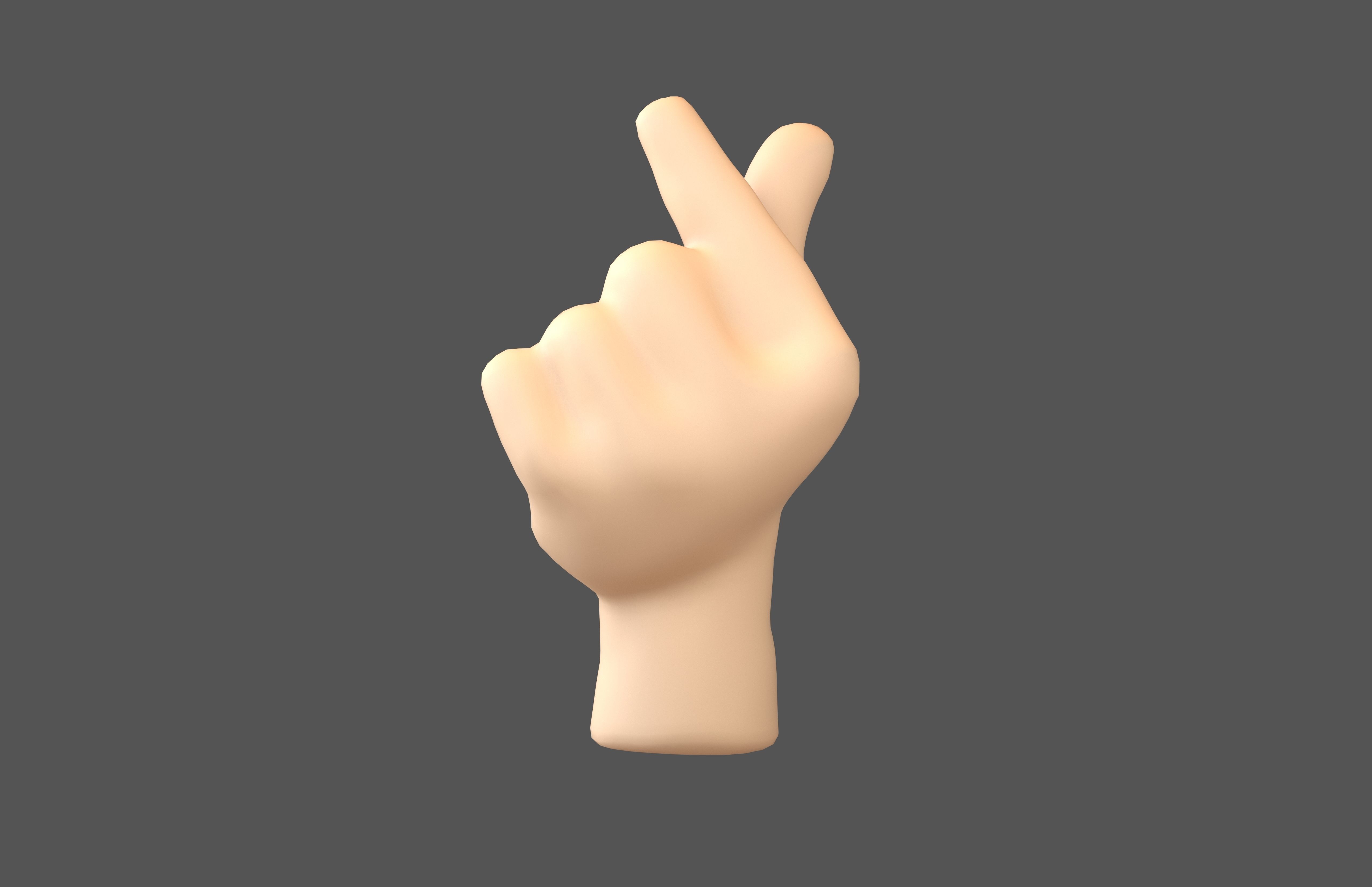 Hands Showing Heart Icon V1 002 Low-poly 3D model_1
