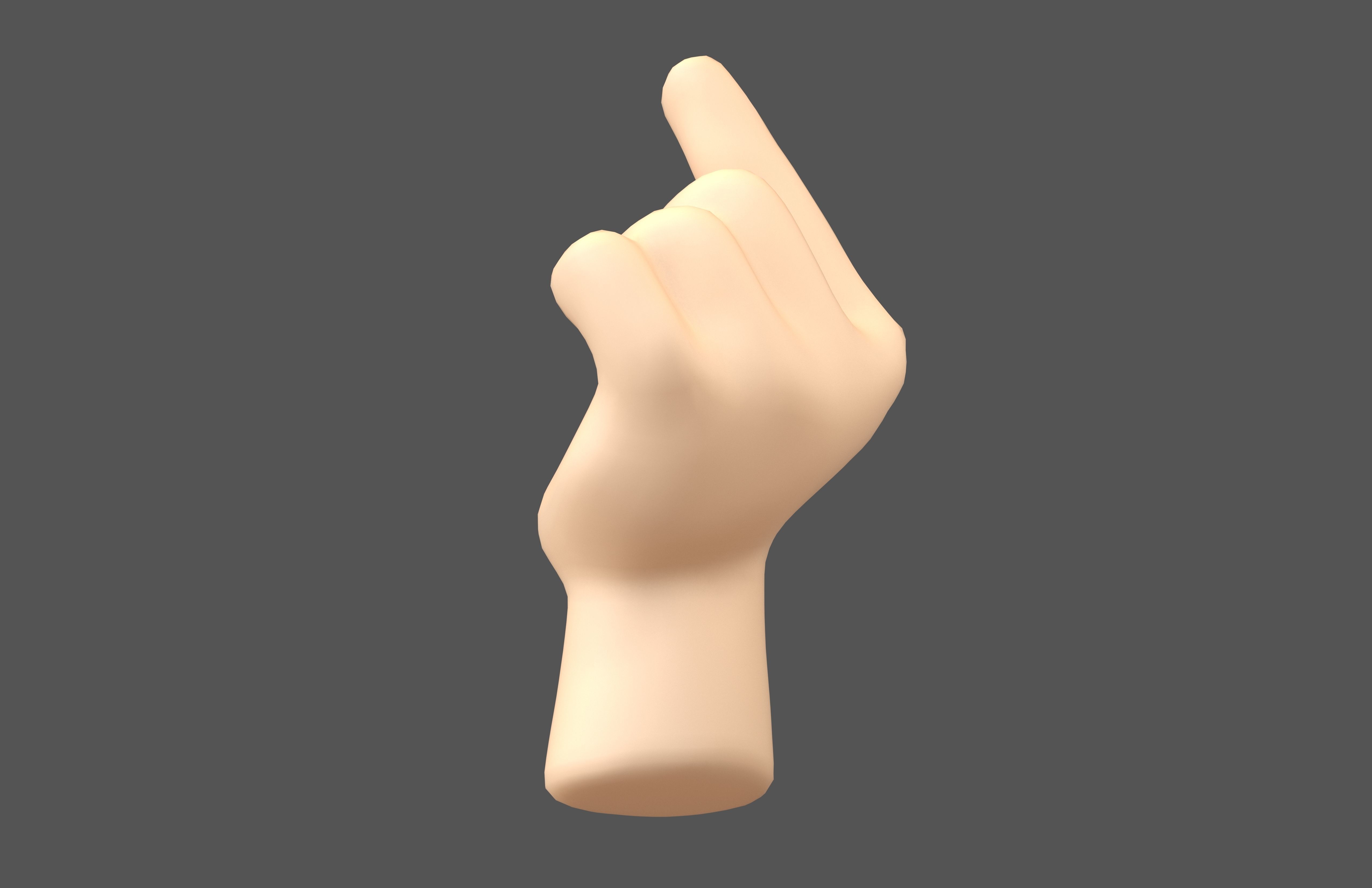 Hands Showing Heart Icon V1 002 Low-poly 3D model_3