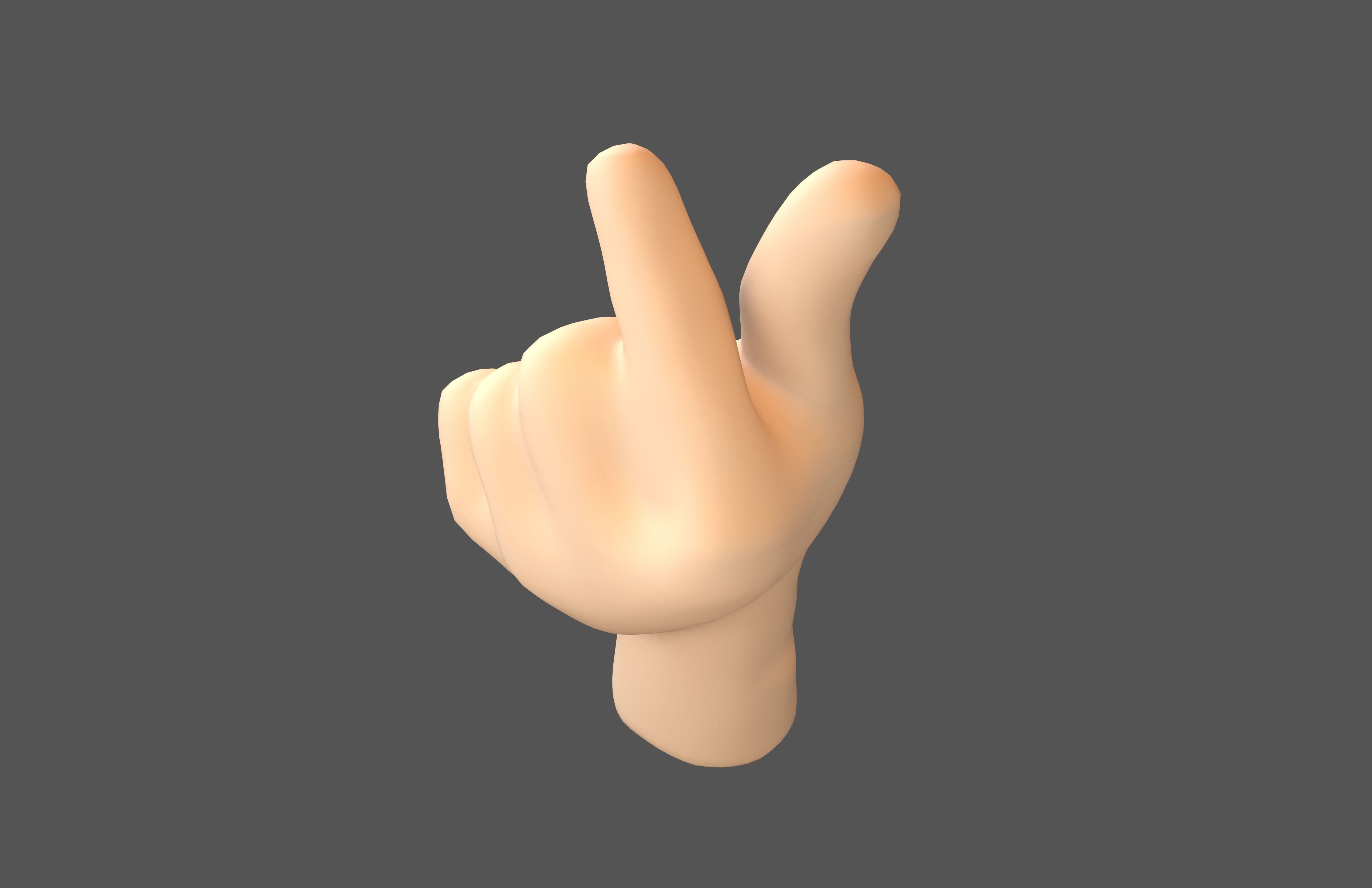 Hands Showing Heart Icon V1 002 Low-poly 3D model_2