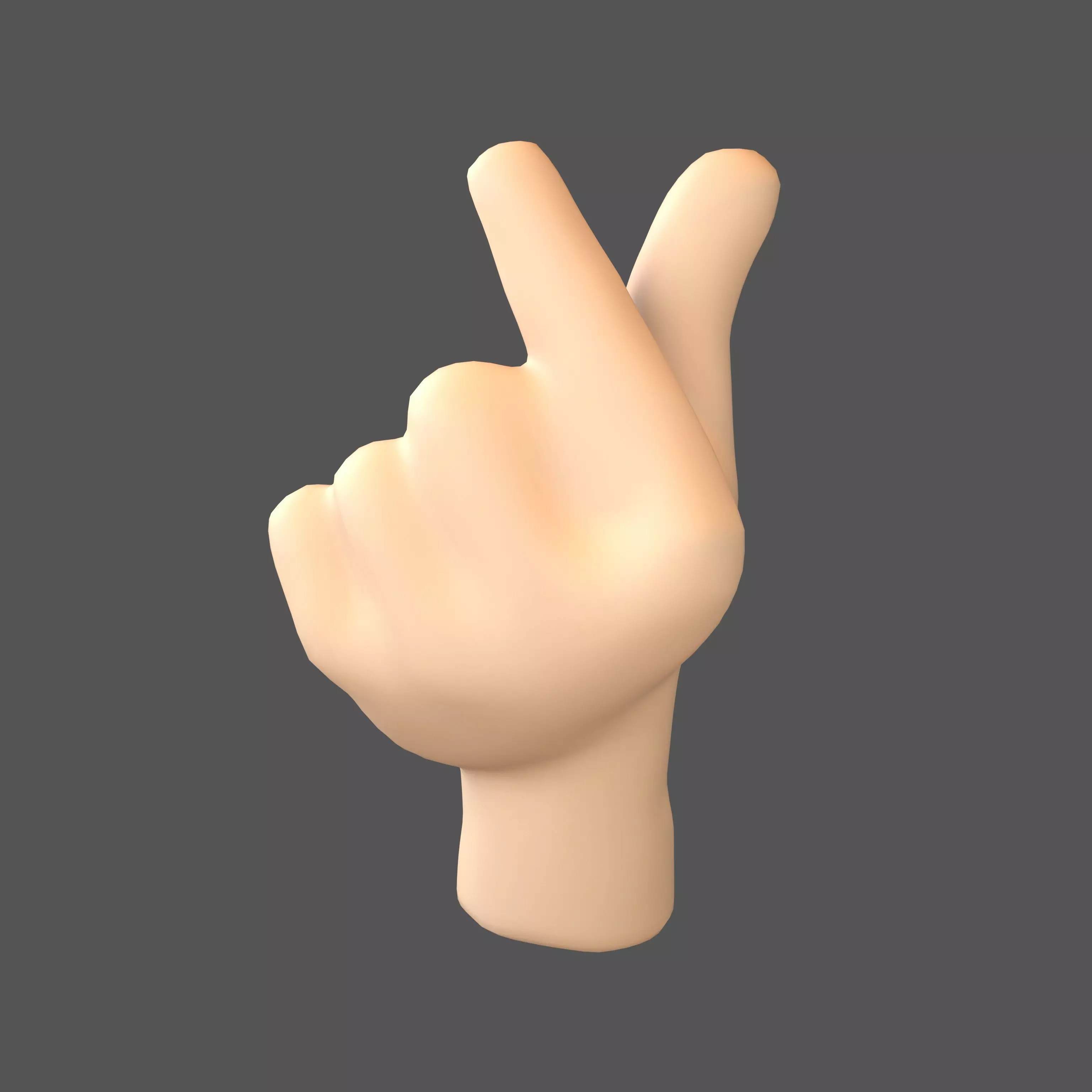 Hands Showing Heart Icon V1 002 Low-poly 3D model_0