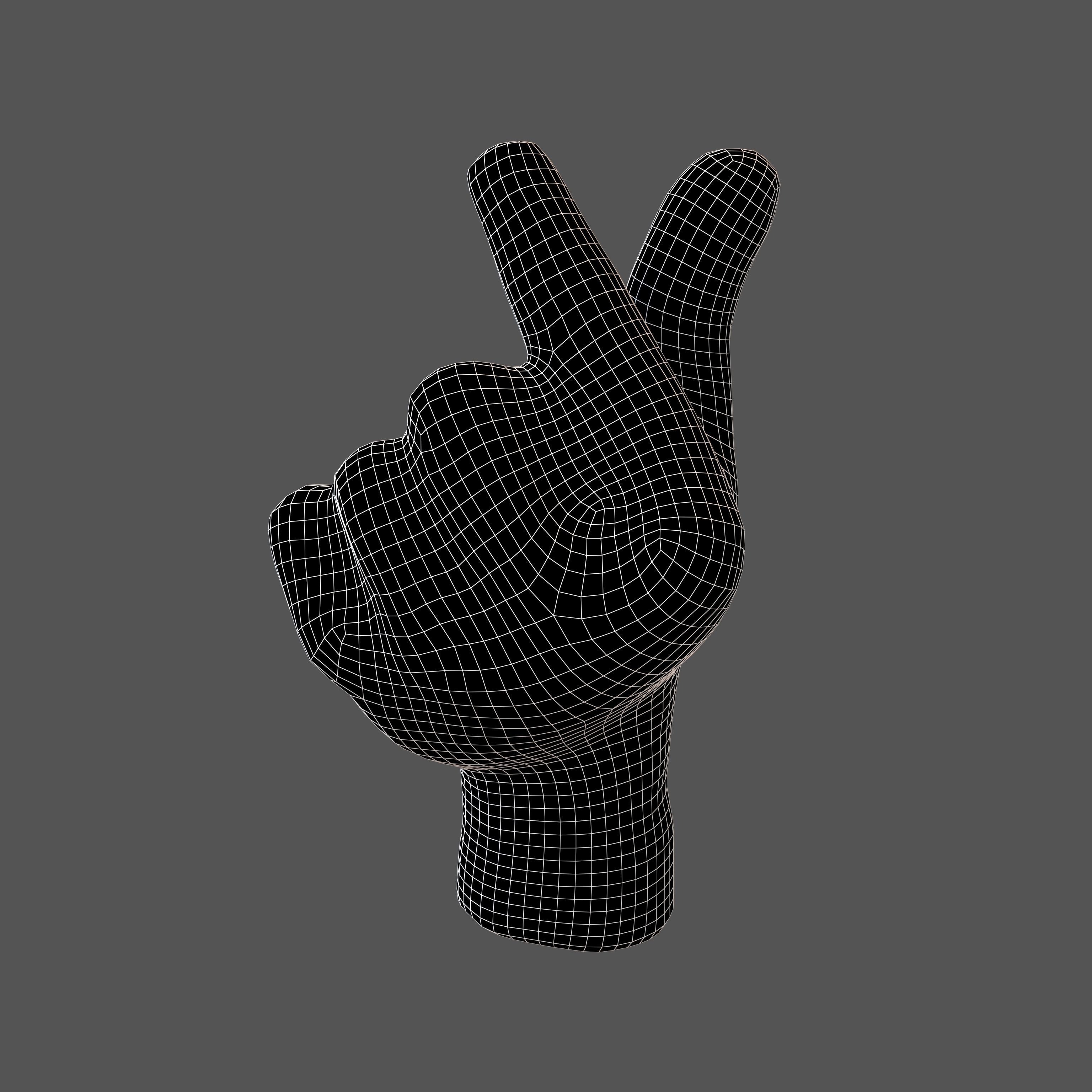 Hands Showing Heart Icon V1 003 Low-poly 3D model_4