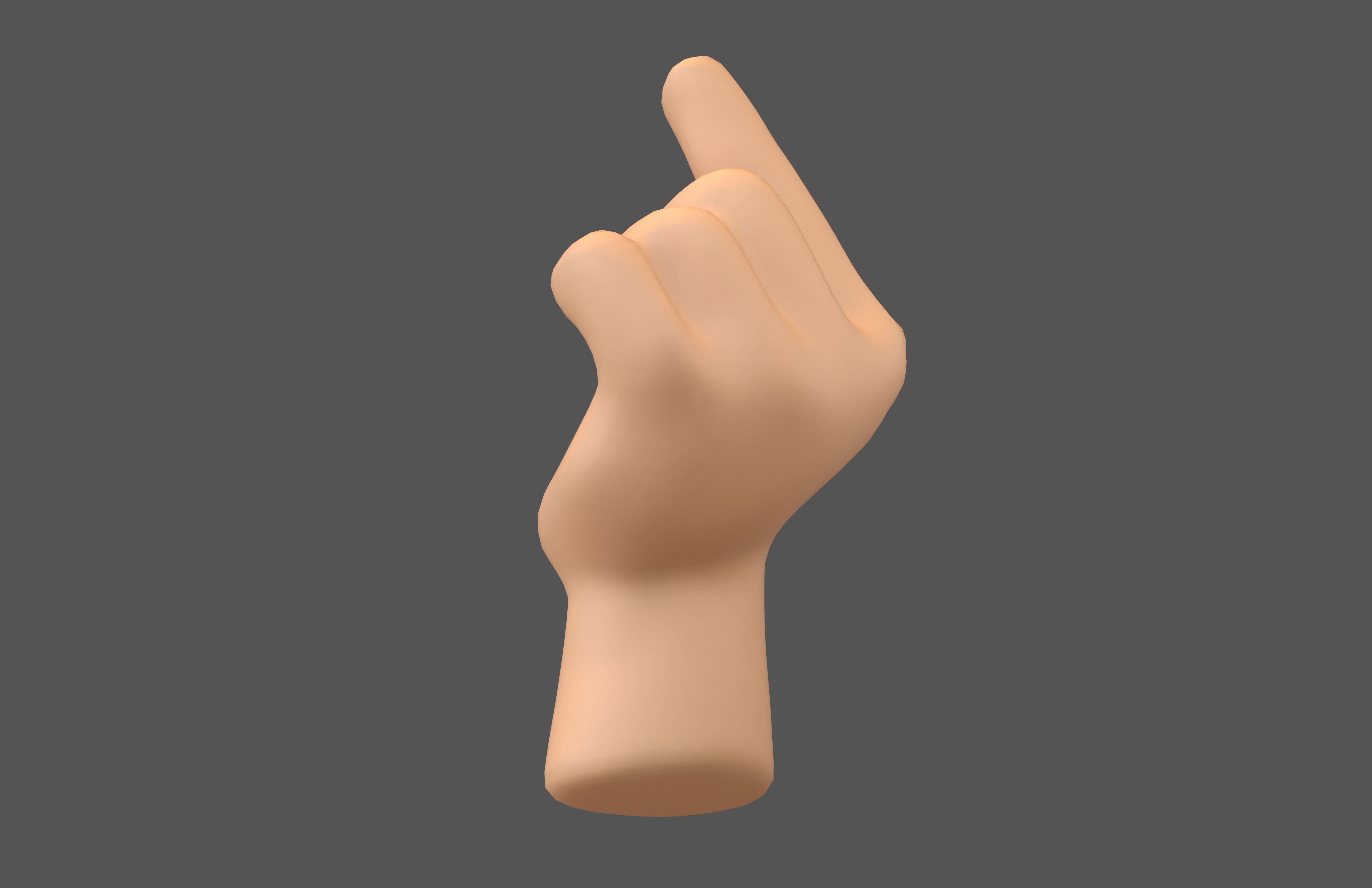 Hands Showing Heart Icon V1 003 Low-poly 3D model_3