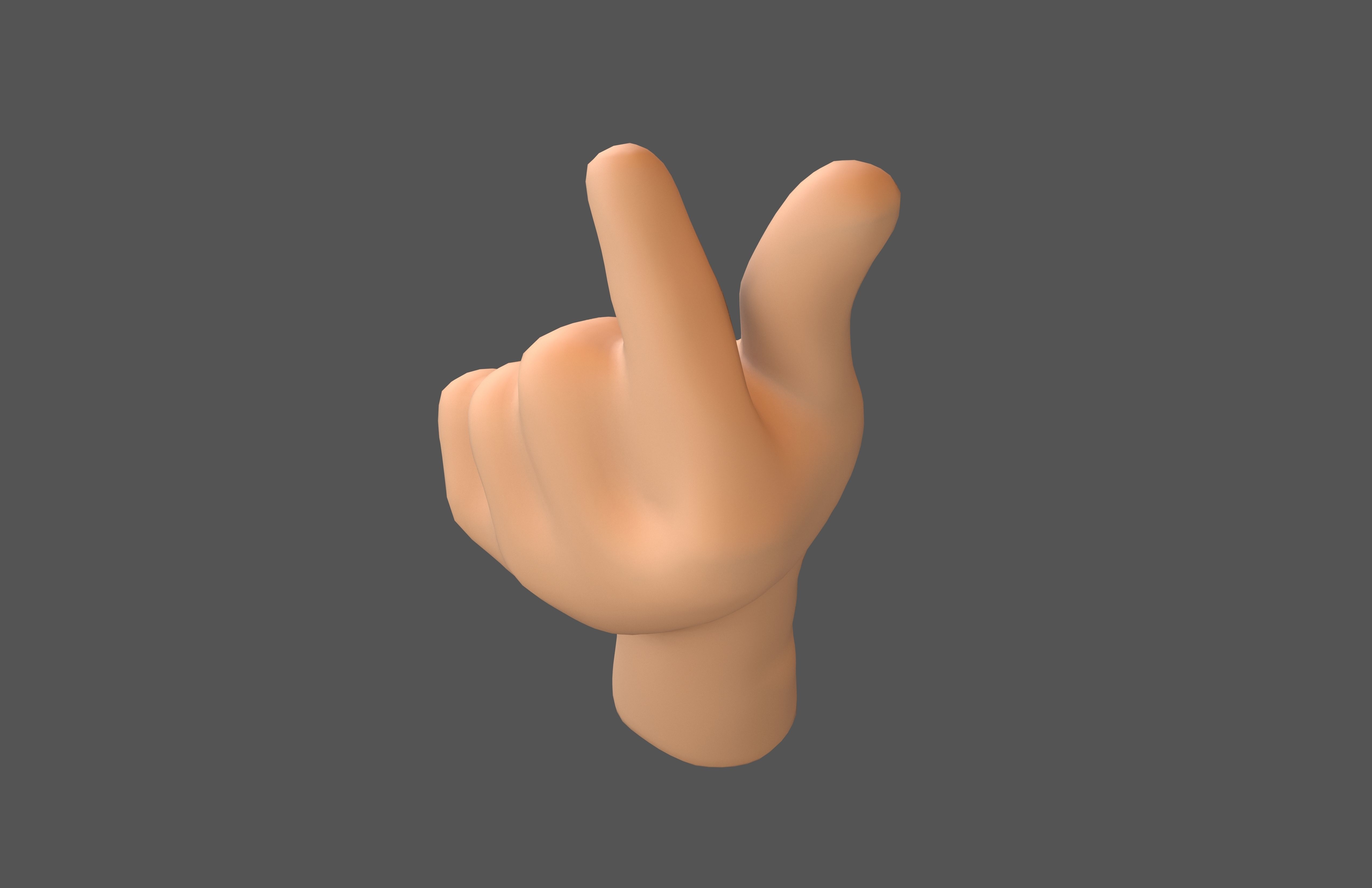 Hands Showing Heart Icon V1 003 Low-poly 3D model_2