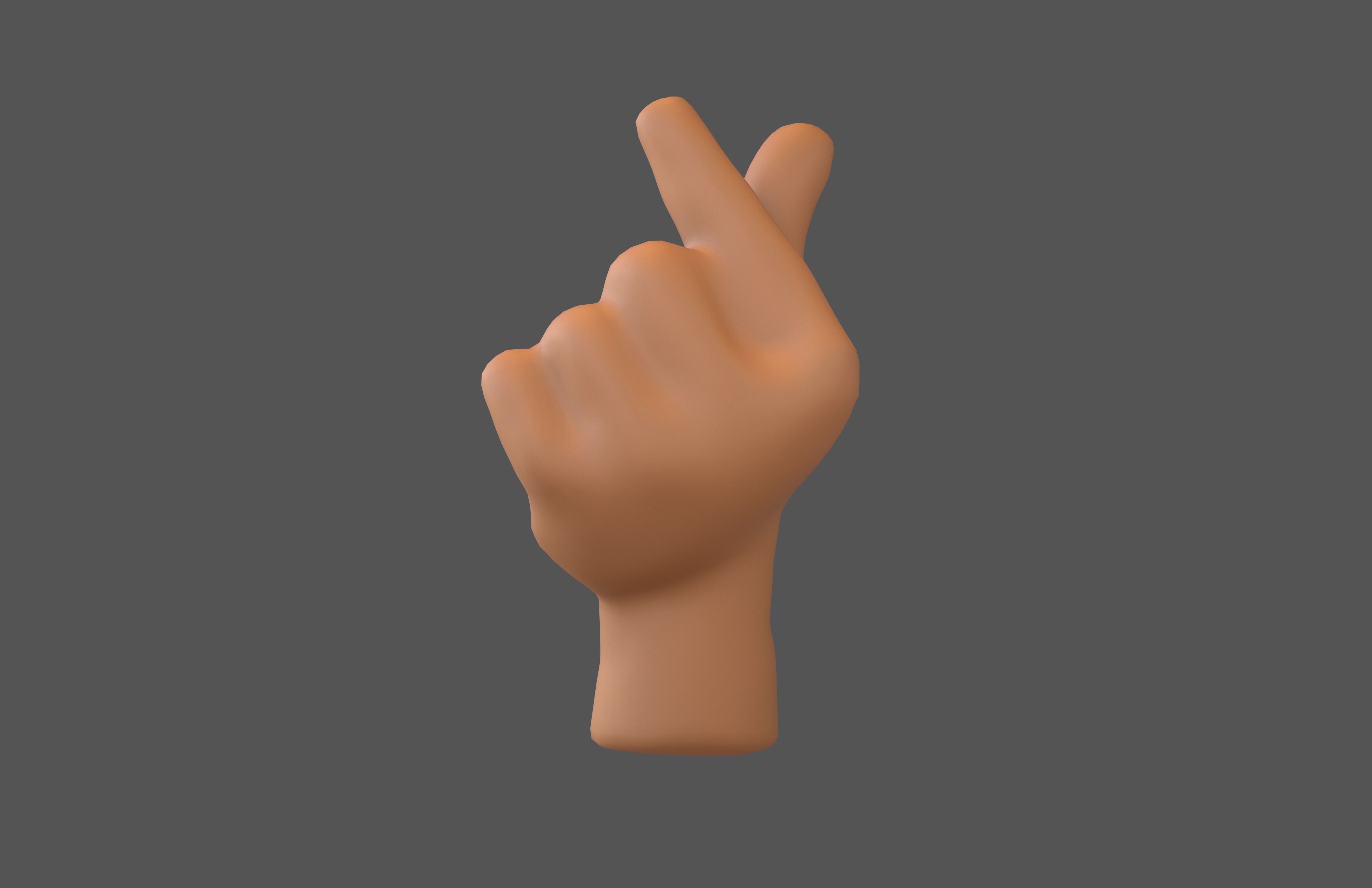 Hands Showing Heart Icon V1 004 Low-poly 3D model_2