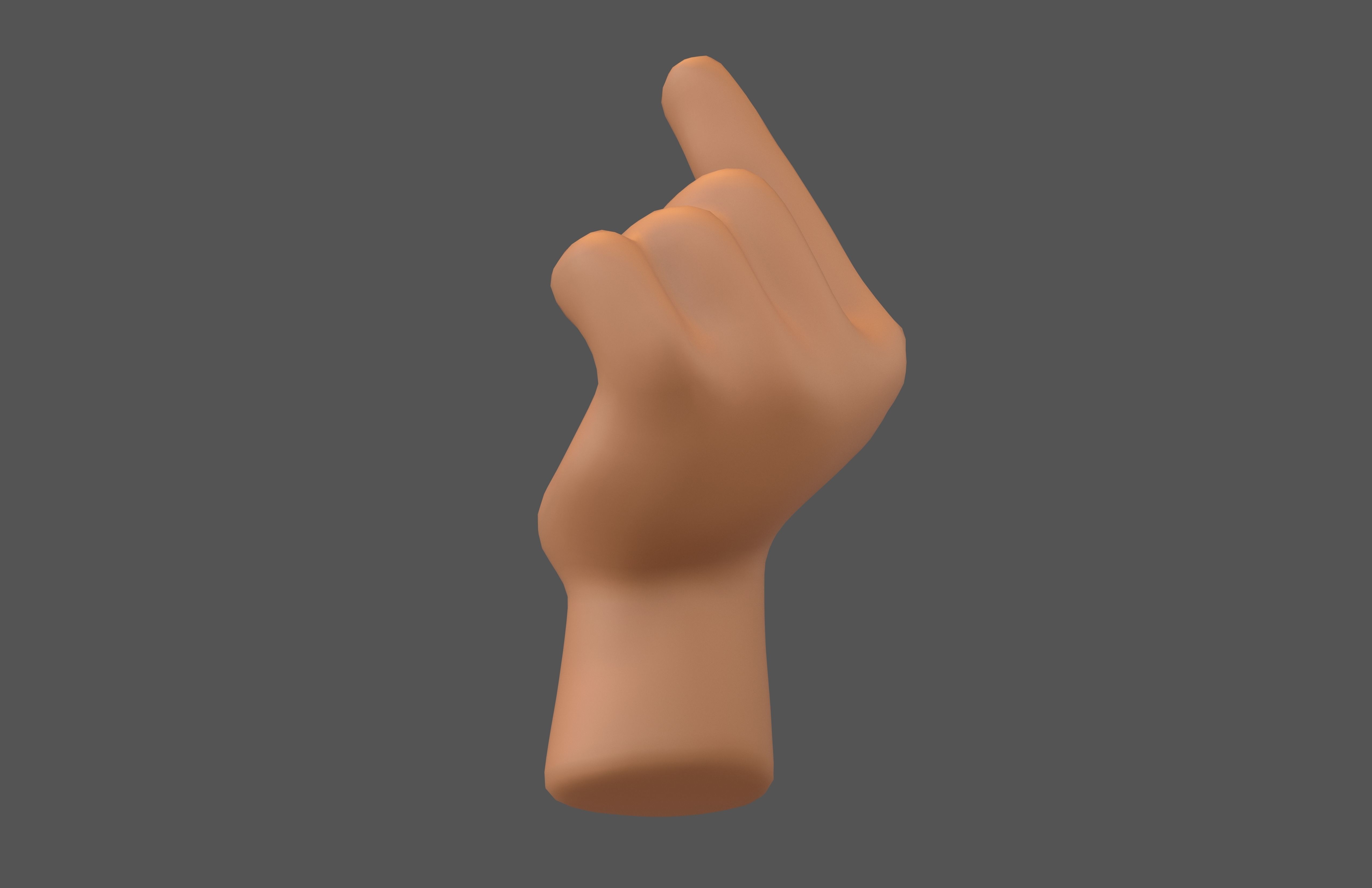 Hands Showing Heart Icon V1 004 Low-poly 3D model_1