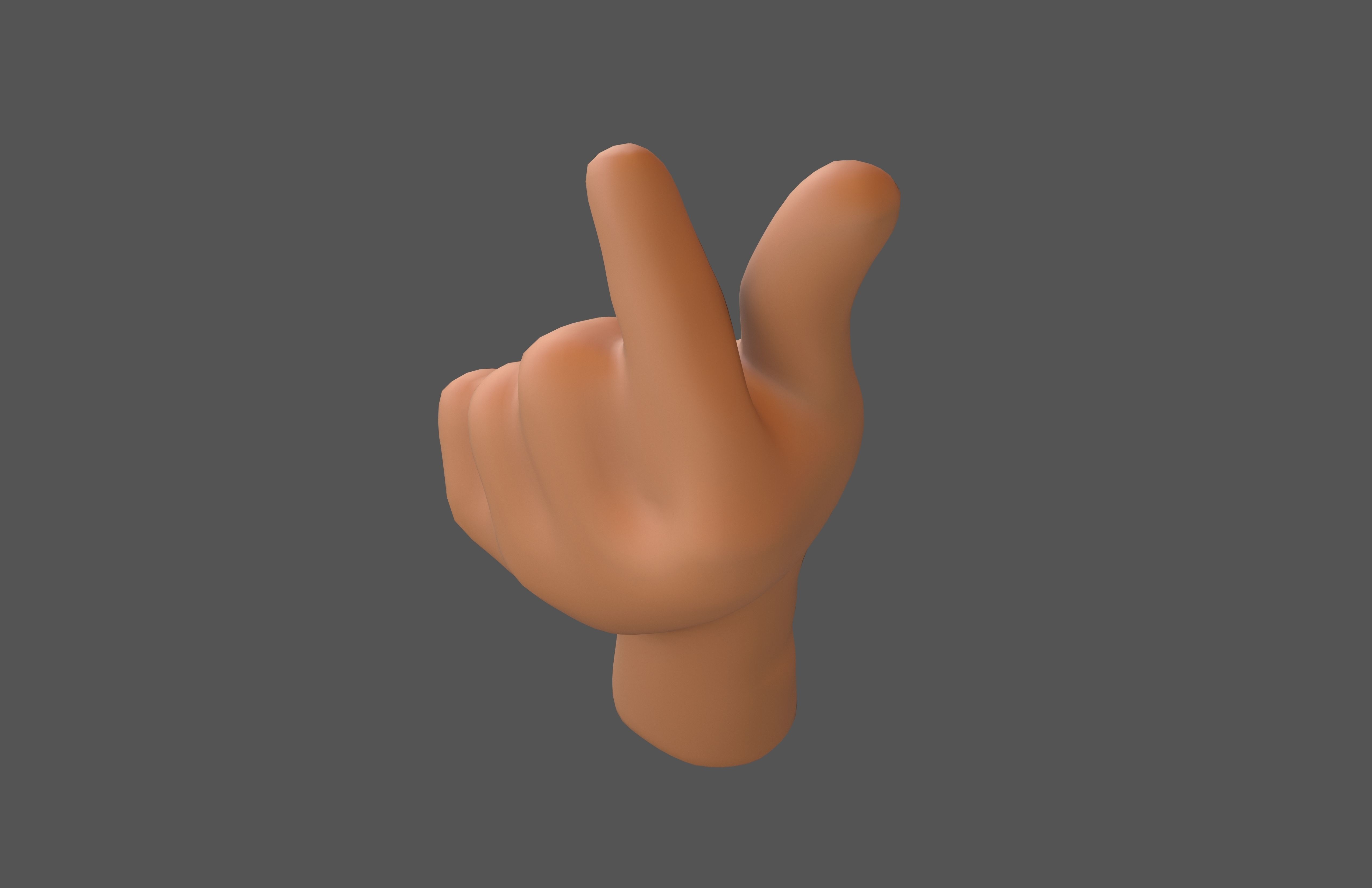 Hands Showing Heart Icon V1 004 Low-poly 3D model_3