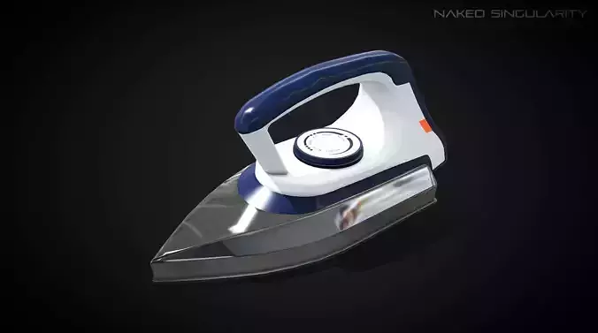 Iron - Electric flat cloth - Electronic low poly