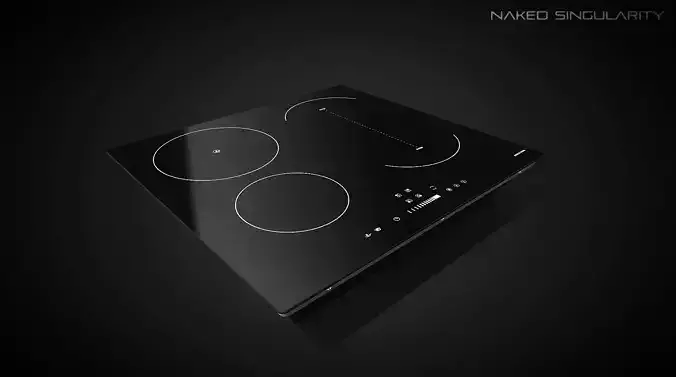 Induction Hob - Range Cook Appliance Low poly 3D model