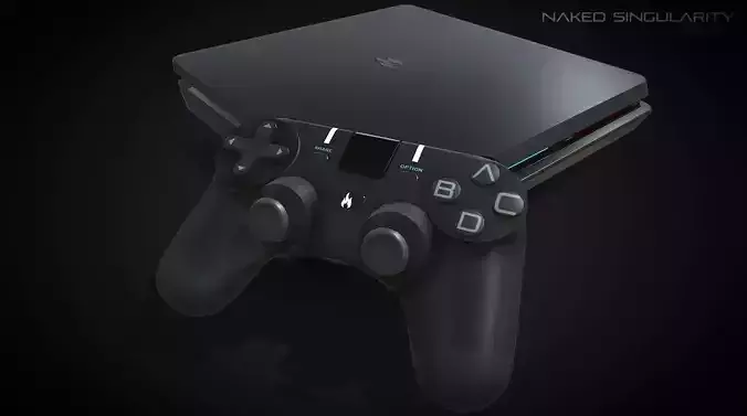 Game console controller - Video game - PS4 Low-poly 3D model