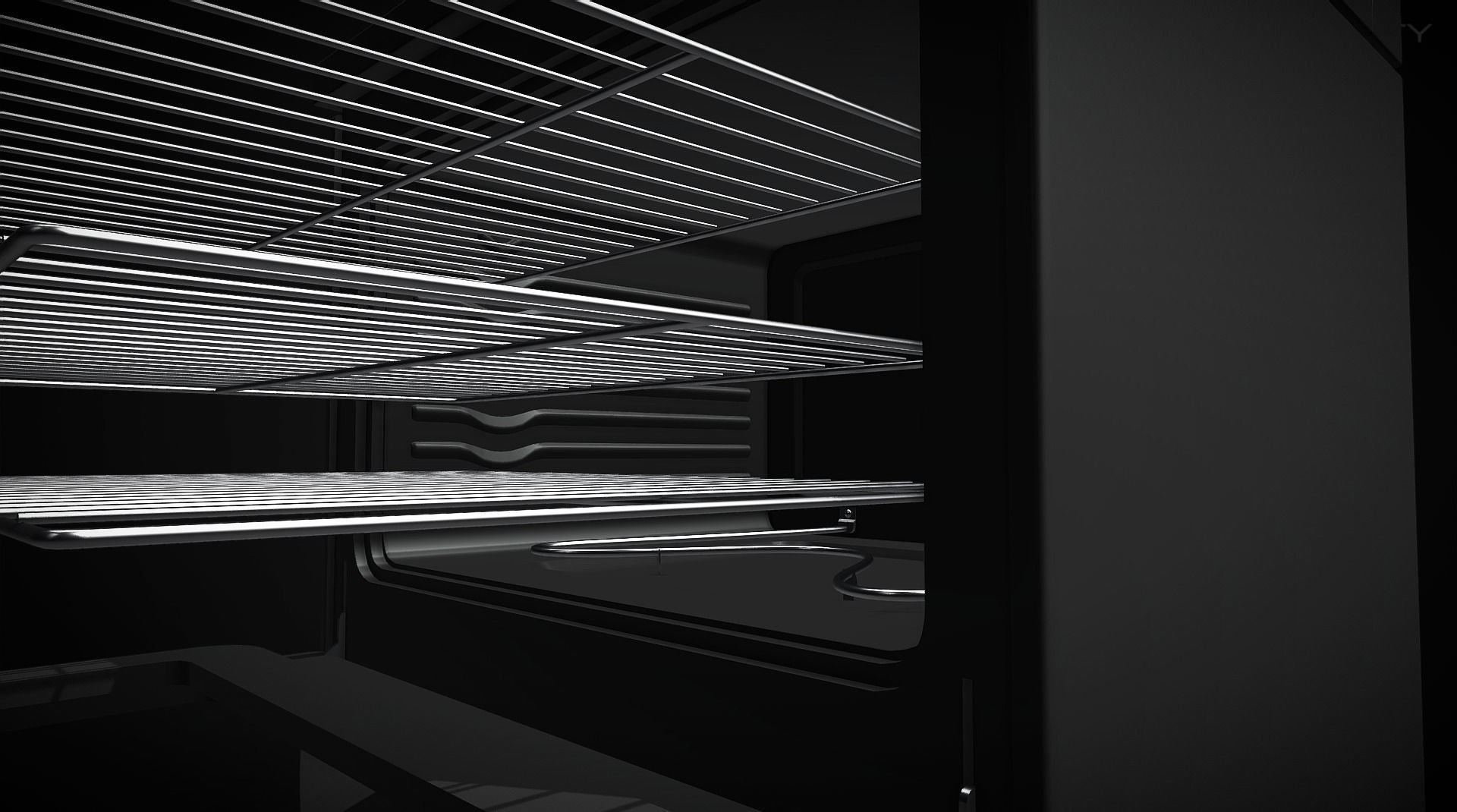 Electric Range Oven - Appliance - Electronic Low-poly 3D model_2