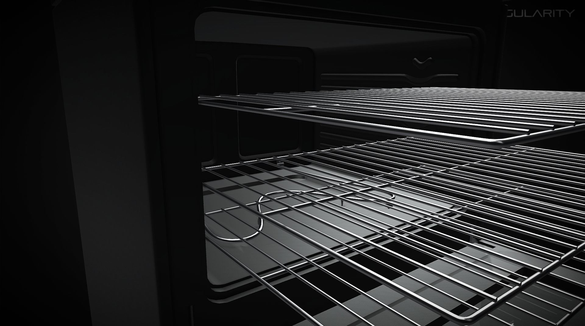 Electric Range Oven - Appliance - Electronic Low-poly 3D model_8