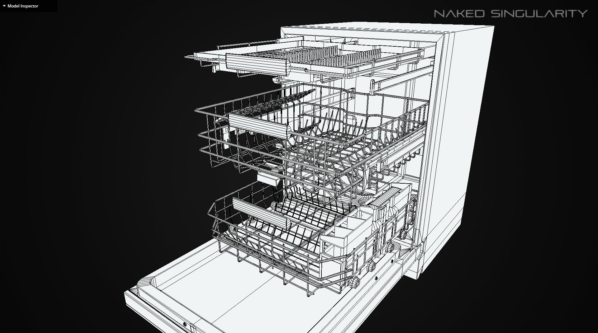 Dish washer - Appliance - Electronic Lowpoly Low-poly 3D model_10