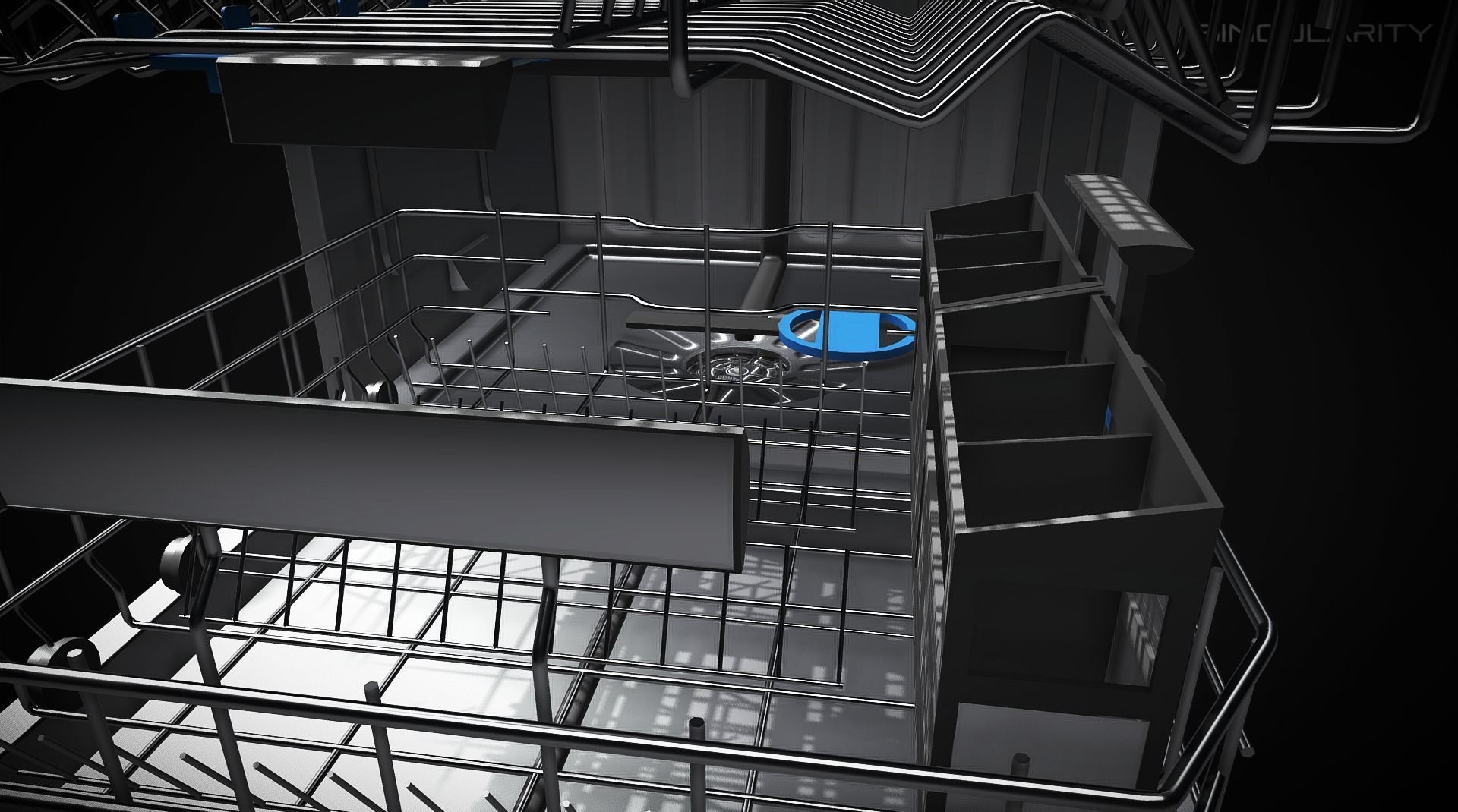 Dish washer - Appliance - Electronic Lowpoly Low-poly 3D model_8