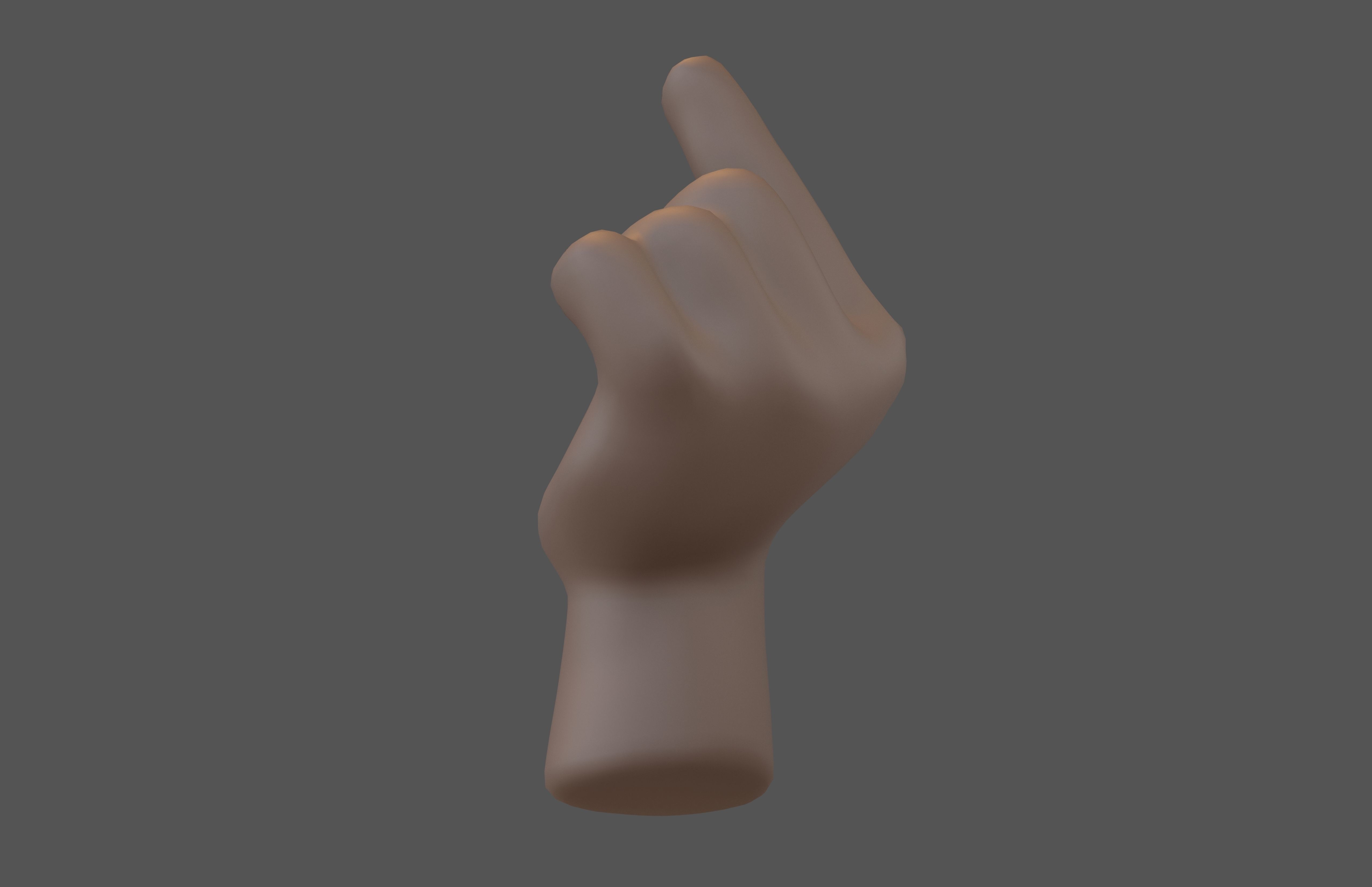 Hands Showing Heart Icon V1 005 Low-poly 3D model_3