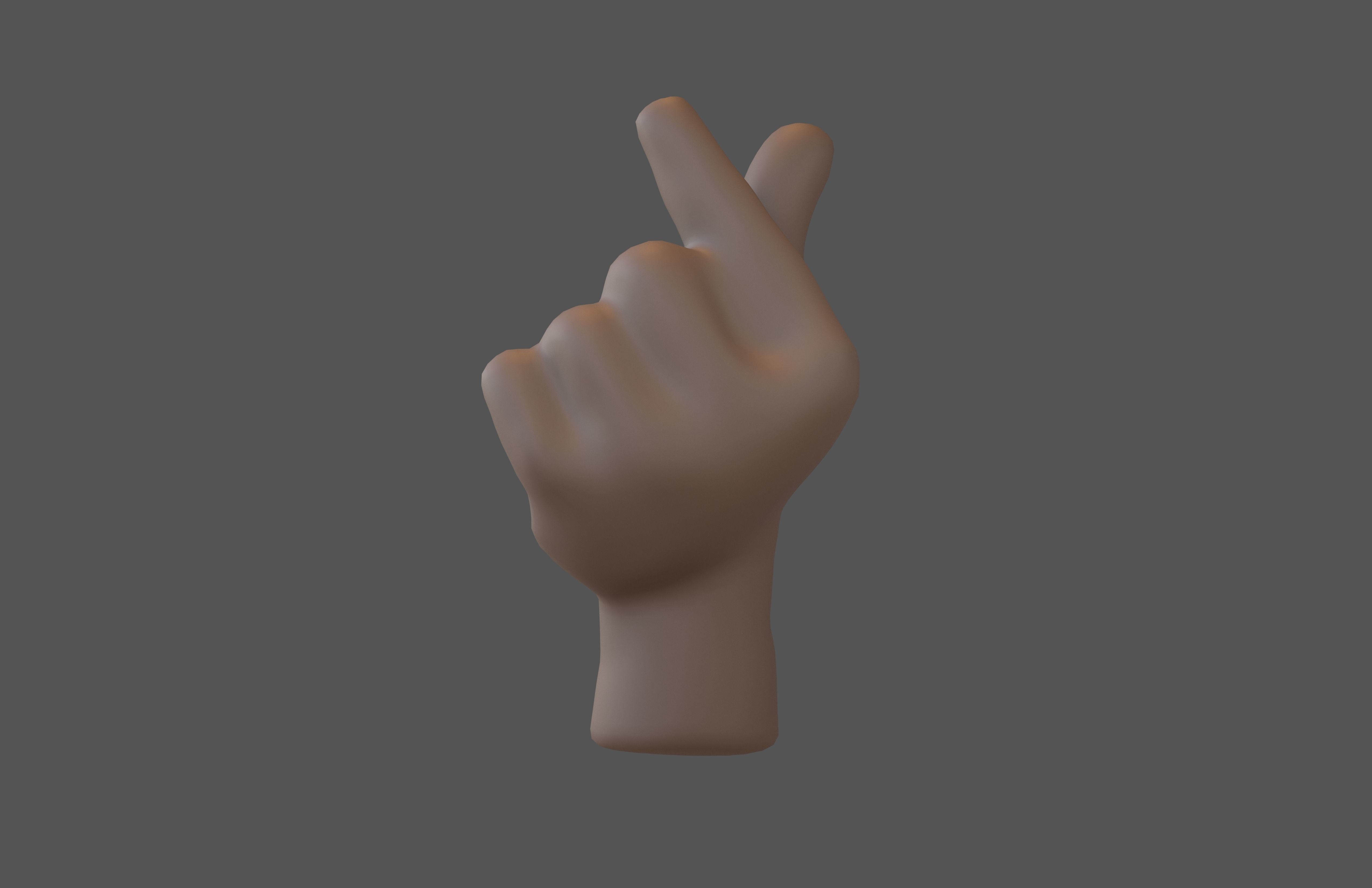 Hands Showing Heart Icon V1 005 Low-poly 3D model_1