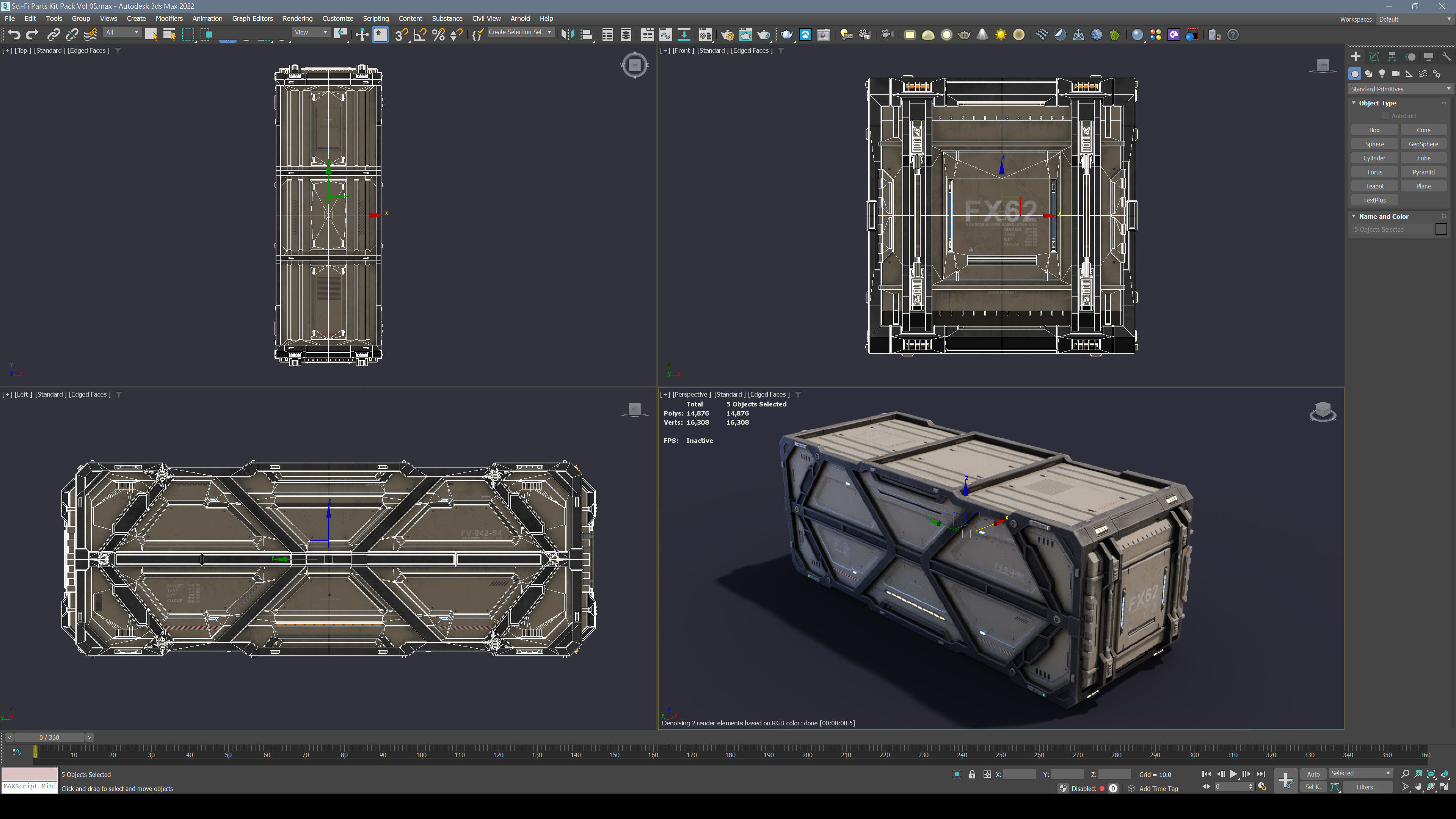 Sci-Fi Container Type D-PBR Low-poly 3D model_4