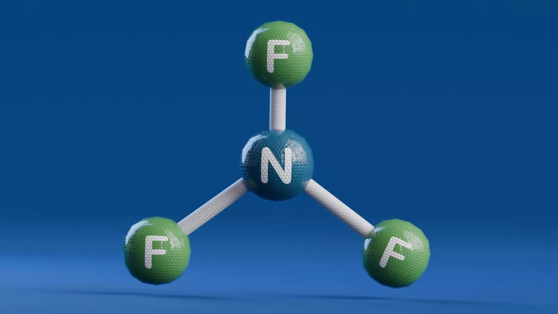 Acid and Base Molecules - Trifluoramine Low-poly 3D model